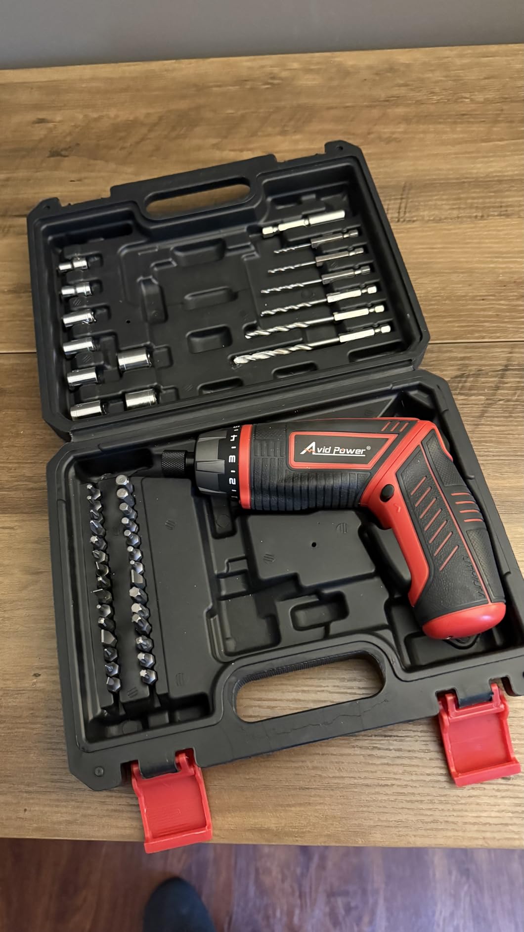 AVID POWER 4V Electric Cordless Screwdriver Set 5.65Nm 37 Bits with Case customer photo 2