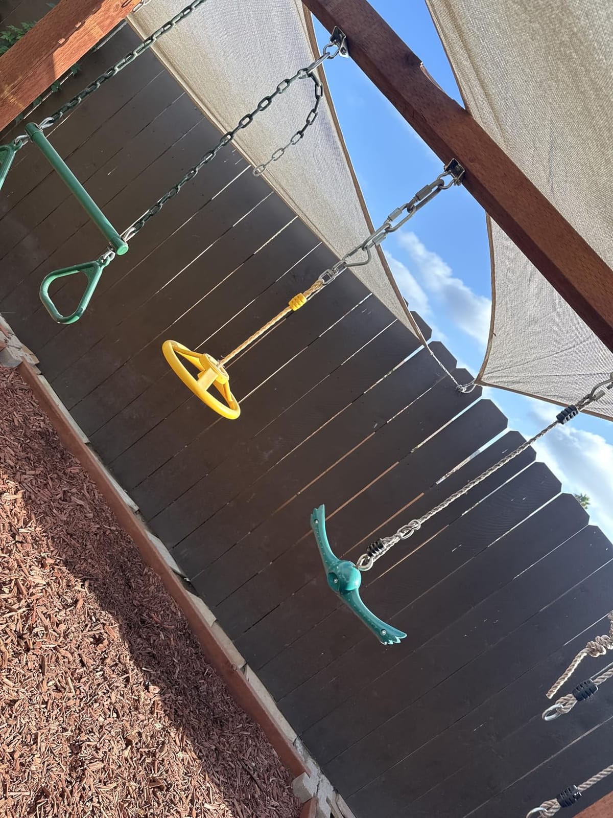 YAMIPROBI Ninja-Twister Swing Spins Set: Slackline Attachments - 360° Handle Twist-Spin Flips Toy Activate Ninja Powers Warrior Accessories Kids Hang Toys for Playground Backyard Blue customer photo 2