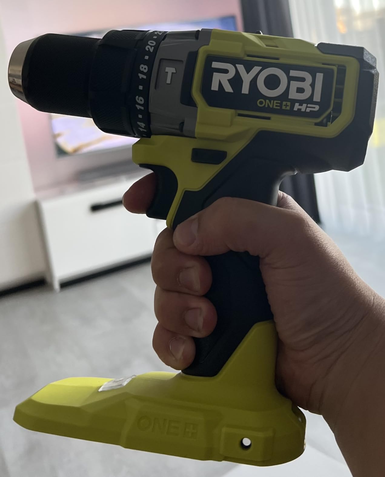 RYOBI ONE+ HP 18V Brushless Cordless 1/2 in. Hammer Drill/Driver - PBLHM101B - Tool Only (Battery Not Included) customer photo 2