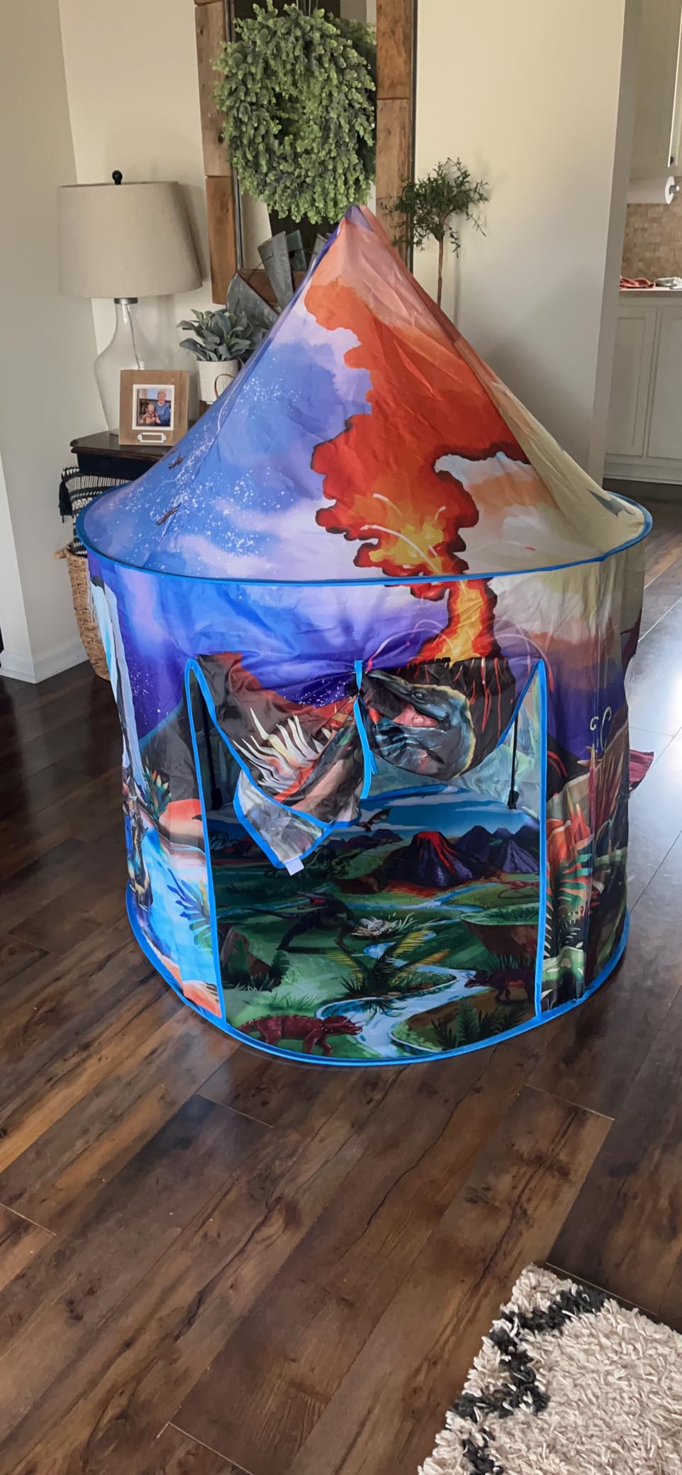 Dinosaur Play Tent for Kids - Pop Up Adventure Tent for Indoor and Outdoor Play customer photo 2