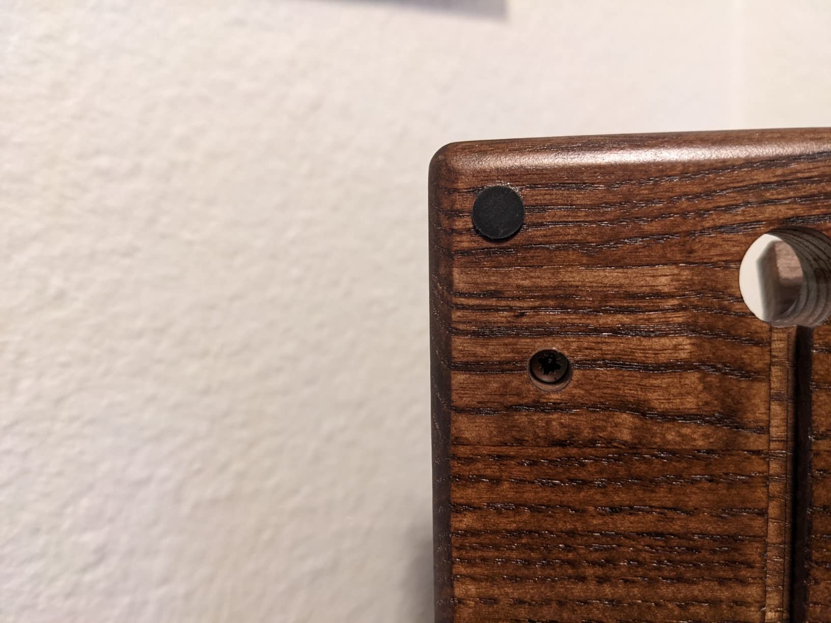 TESLYAR Wood Phone Docking Station for Men - Desktop or Nightstand Organizer - Birthday Gifts for Men, Dad - Anniversary Idea from Wife - Key Holder, Stand Wallet, Watch & Essentials (Bourbon Brown) customer photo 1