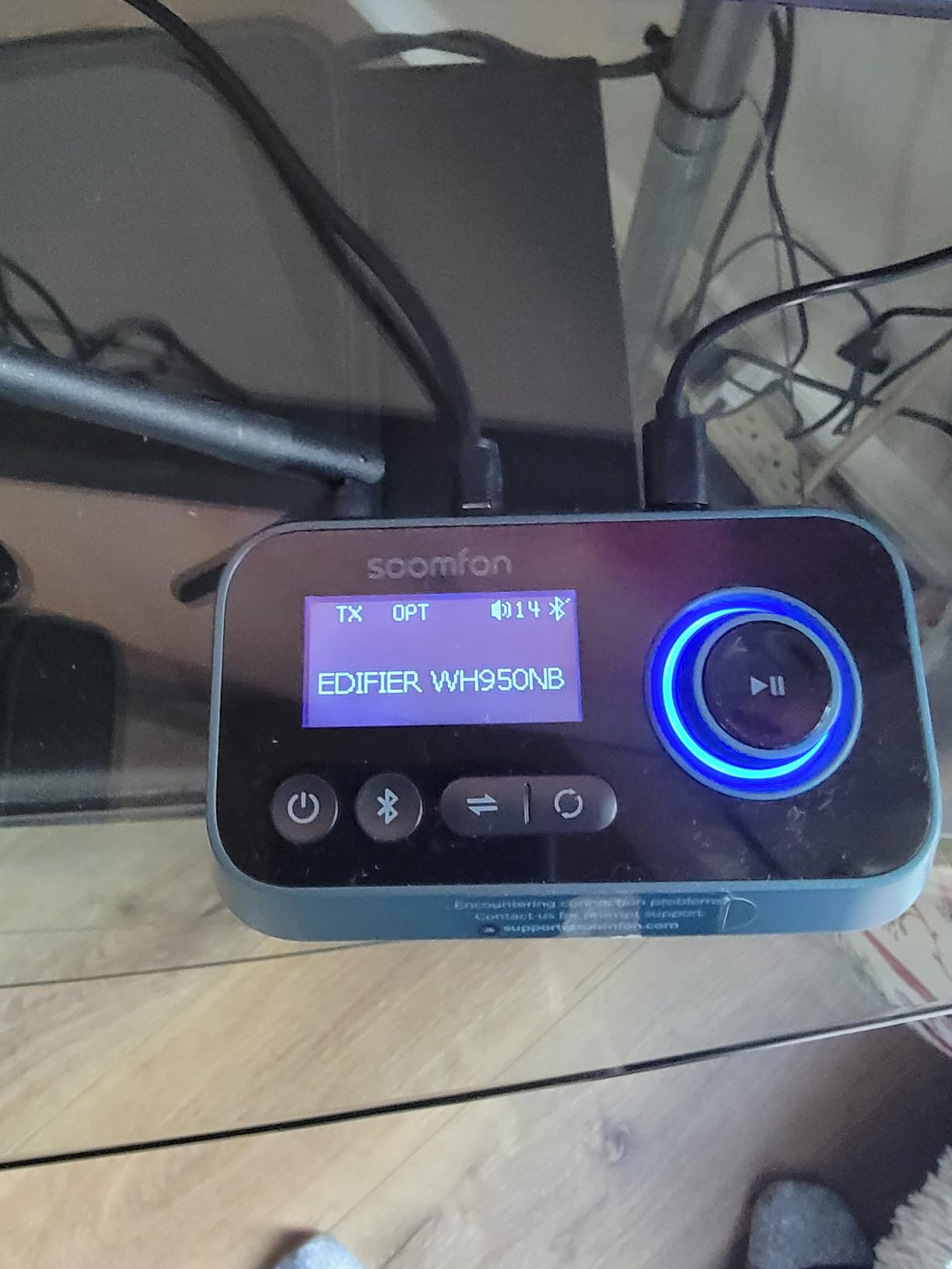 SOOMFON Bluetooth 5.3 Transmitter Receiver for TV to 2 Headphones customer photo 1