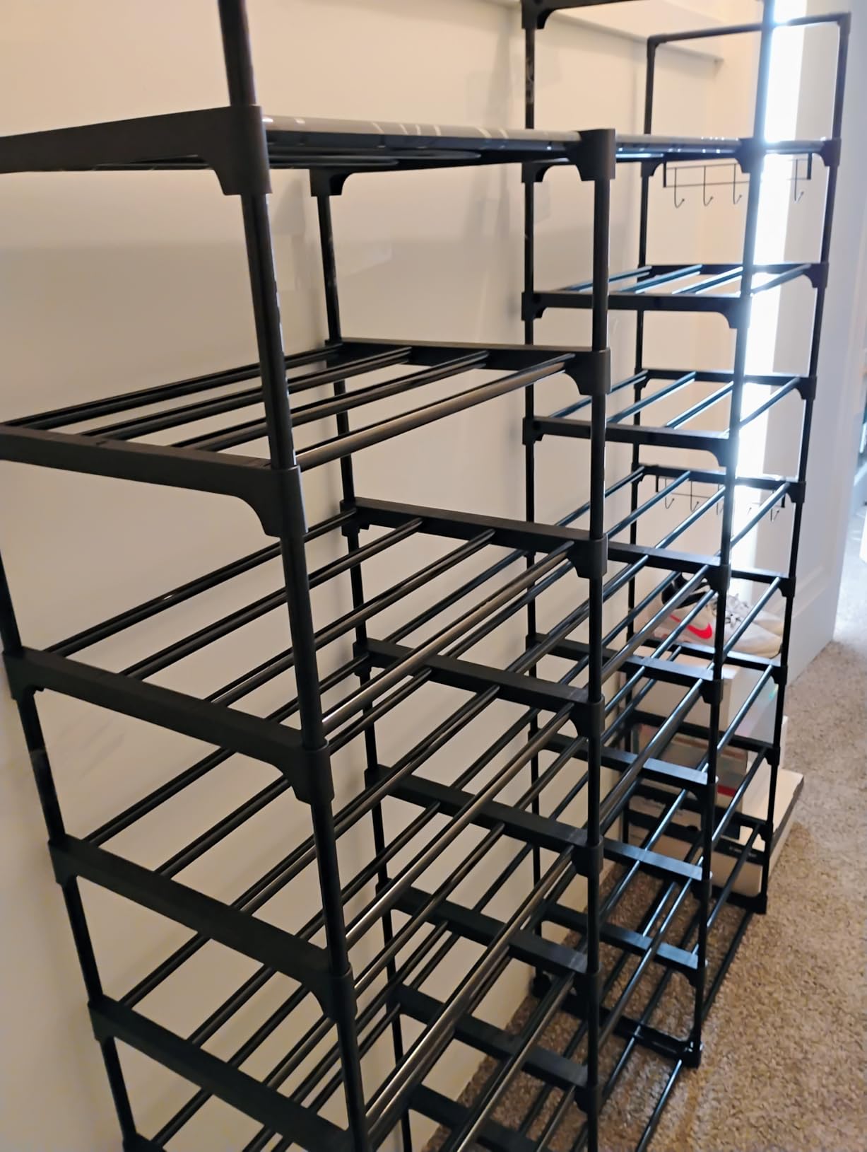 Mavivegue 9-Tier Metal Shoe Rack - Holds 50-55 Pairs, Tall Storage Shelf for Shoes, Boots, Entryway, Closet, Garage customer photo 1