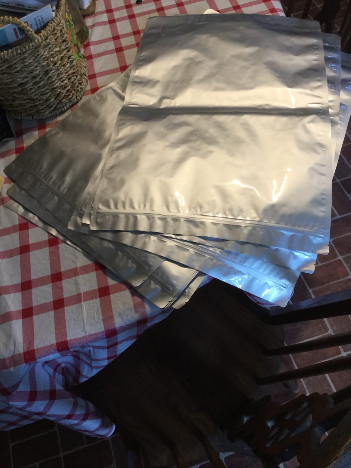 15 Pack 5 Gallon Mylar Bags with 15 x 2000cc Oxygen Absorbers customer photo 1