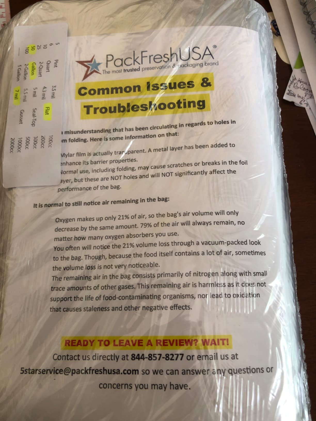 Lebodu 120 Mylar Bags with 120 x 300cc Oxygen Absorbers for Food Storage customer photo 2