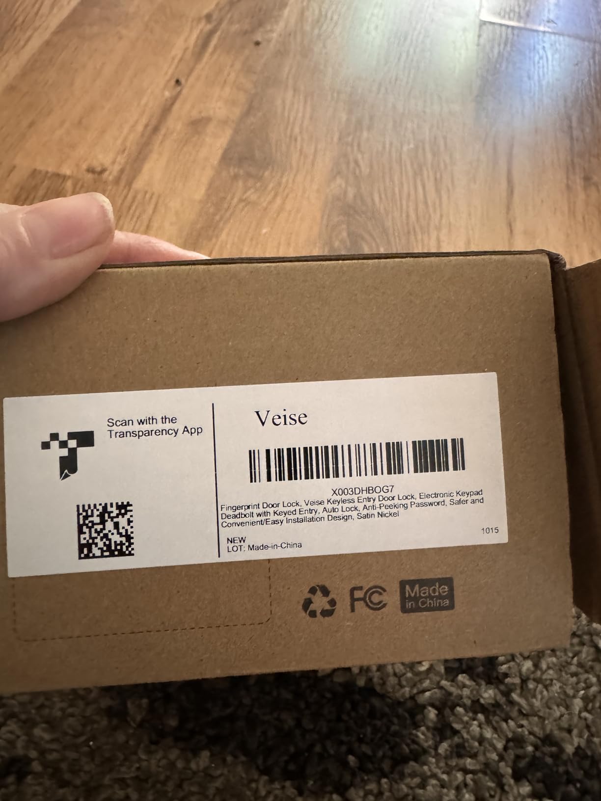 Veise KS02A Fingerprint Door Lock, Keypad Deadbolt, Oil Rubbed Bronze customer photo 2