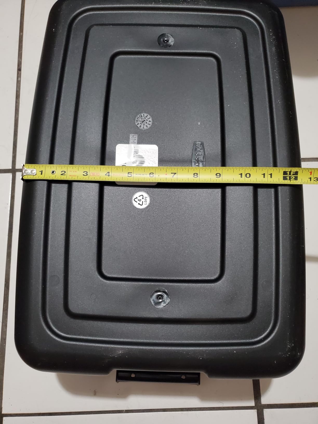 Rubbermaid Heavy Duty Black Storage Bins Plastic Totes with Lids for Storage, Stackable, Large Capacity, Durable, Multipurpose, 14 GAL, 6 Pack (14 GAL - 6 Pack Solid Black and Grey) customer photo 2