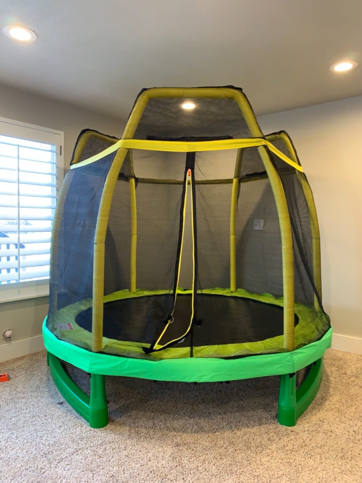 GYMAX Trampoline for Kids, 7FT Toddler Trampoline with Safety Enclosure Net & Seamless Spring Pad, Heavy Duty Small Indoor/Outdoor Trampoline for Boys, Girls Age 3+ customer photo 2