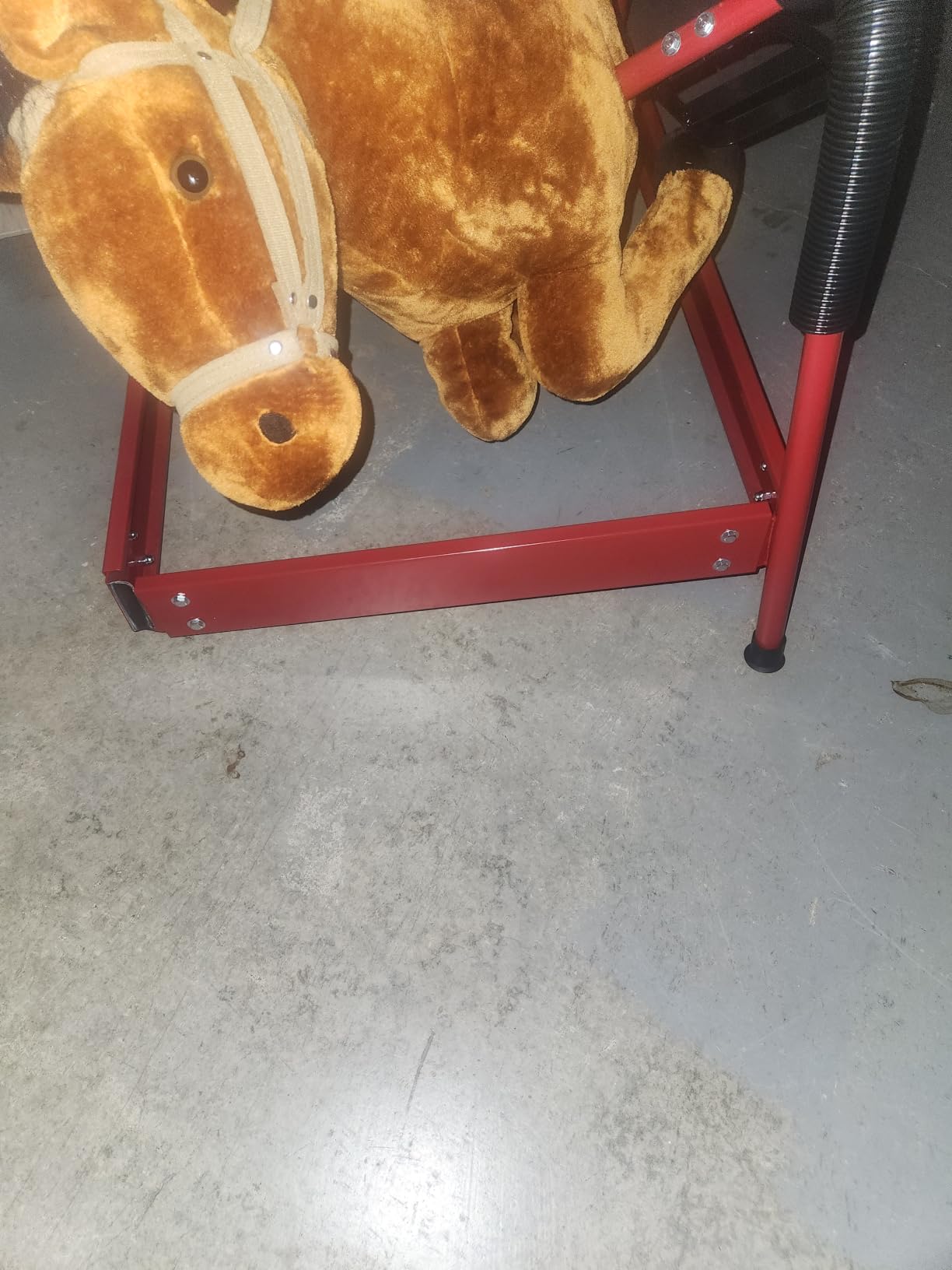 Qaba Kids Spring Rocking Horse Ride on Horse for Girls and Boys Light Brown customer photo 2