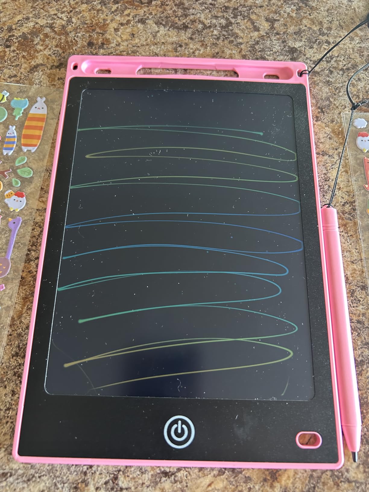 [2 Pack] Genialba LCD Writing Tablet 8.5-Inch Colorful Doodle Board, Toddler Learning Educational Toys Gifts for 3-8 Years Old Girls and Boys, Electronic Drawing Pad for Kids (Pink&Blue) customer photo 1