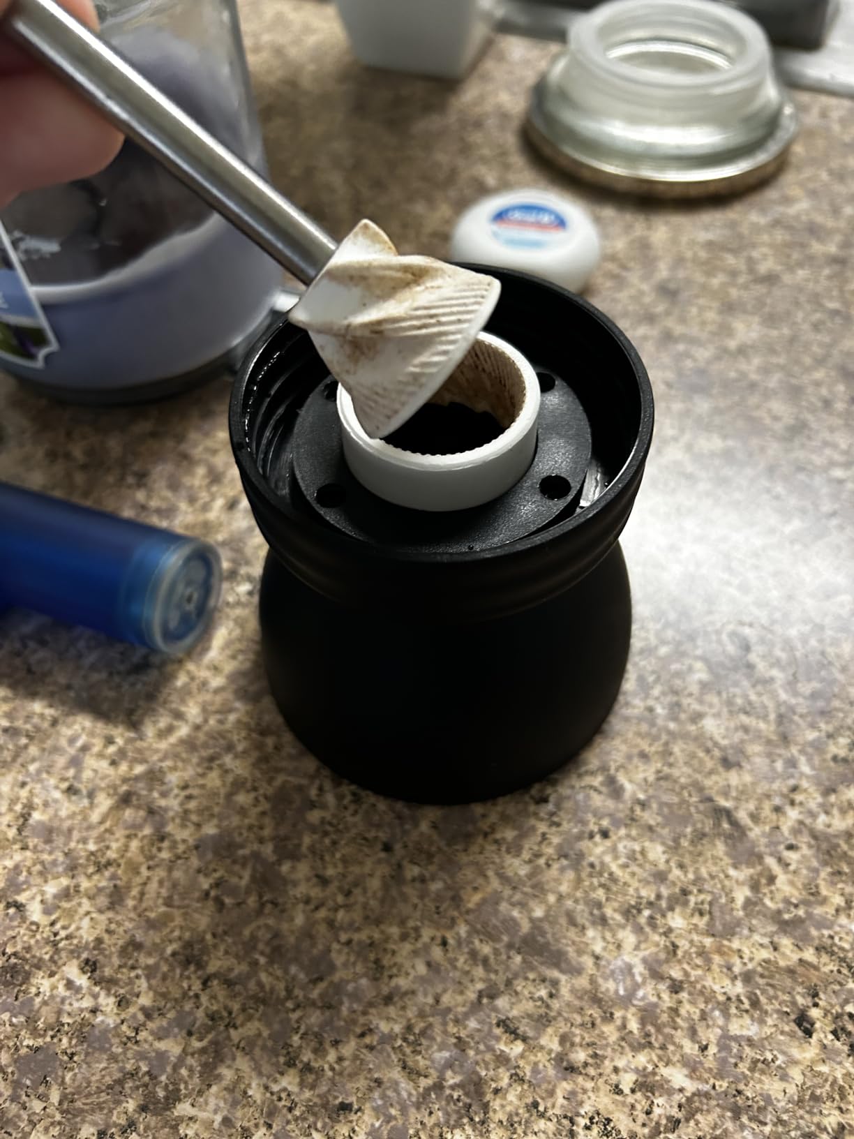Manual Coffee Grinder 48 Adjustable Settings, 80g Large Capacity, Conical Burr Hand Mill for Home, Travel, Camping, Office, Espresso & Pour Over, 2 Jars customer photo 1