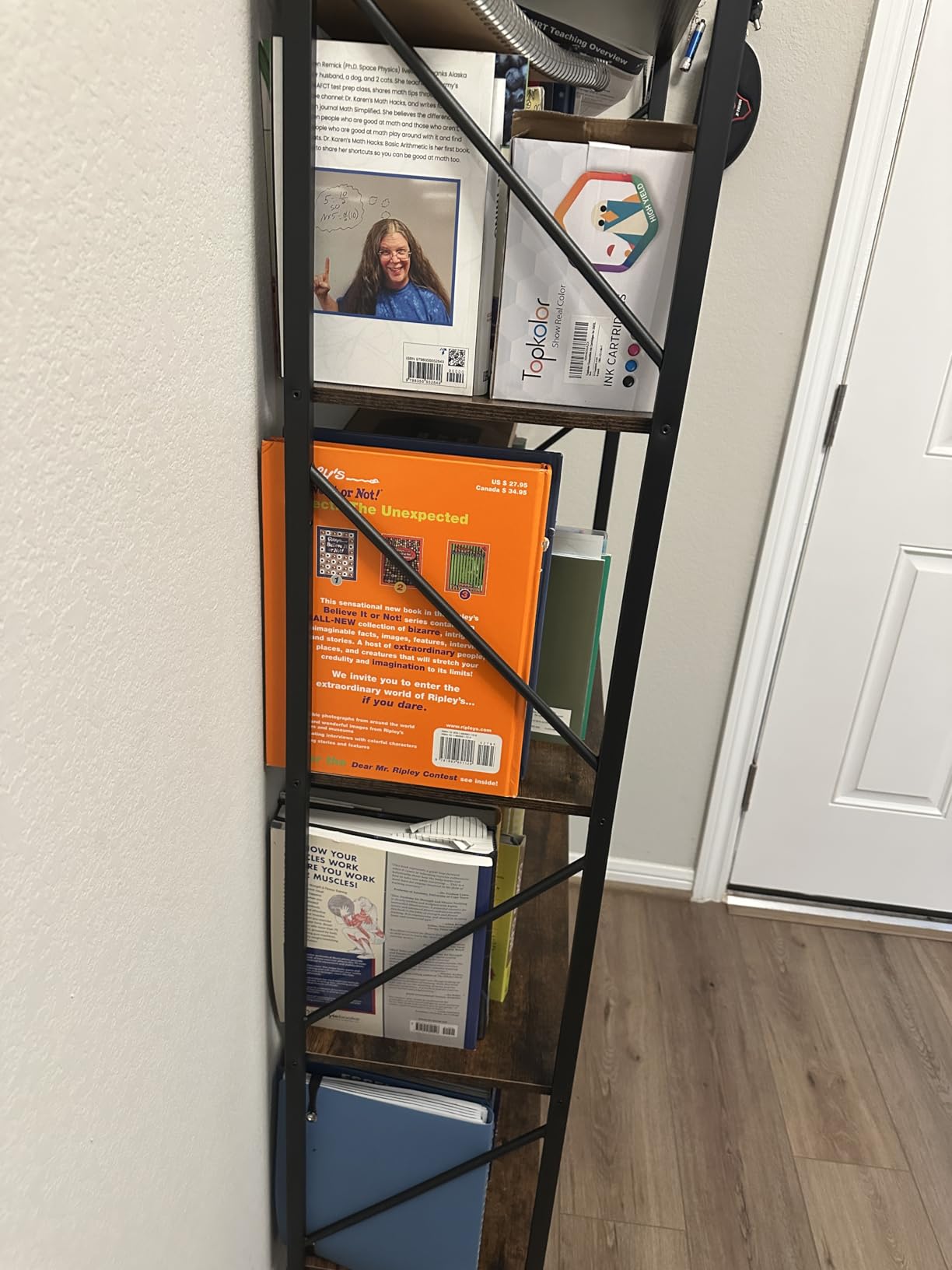 Shintenchi 5 Tiers Bookshelf, Tall Bookshelves, Open Display Bookcase customer photo 2