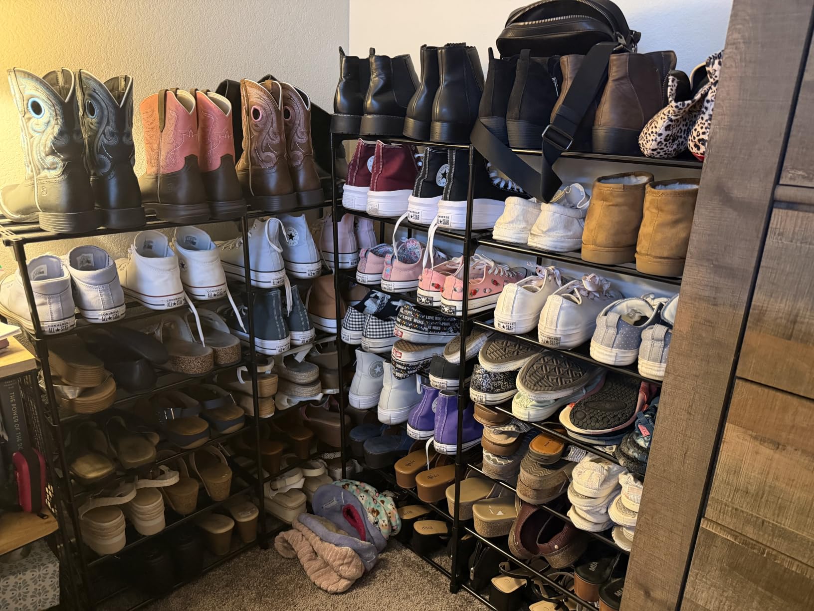 SMILHELTD Large Shoe Rack 4 Row 8 Tier for Entryway Holds 64 Pairs customer photo 2