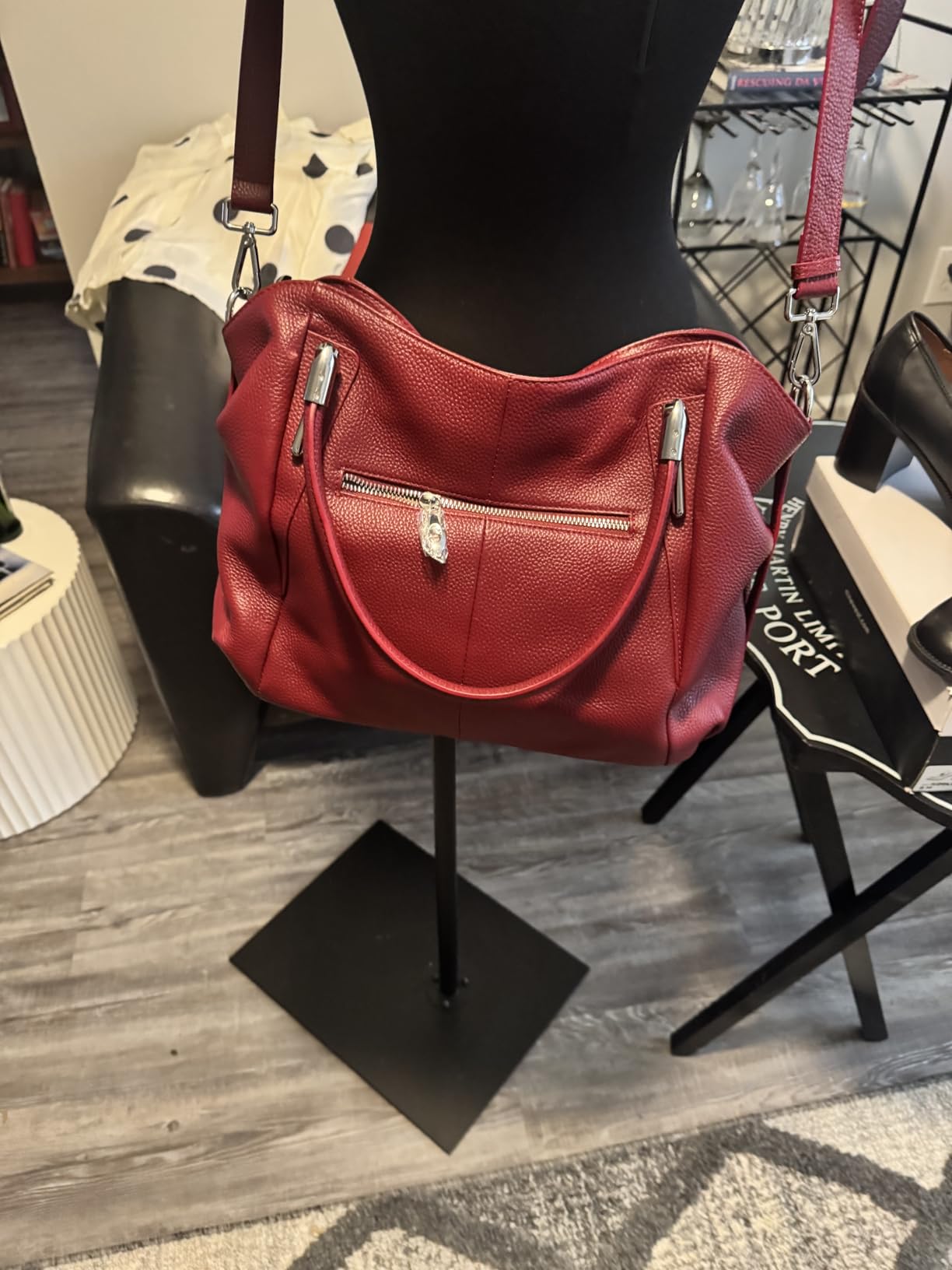 HESHE Leather Shoulder Purses for Women Tote Handbags Satchel Hobo Handbag customer photo 2