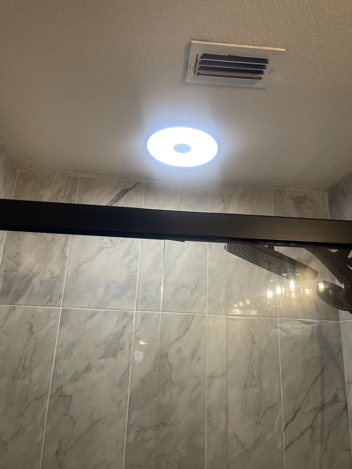 Black Smart Waterproof LED Flush Mount Ceiling Light Fixture,18W,with Bluetooth Speaker,RGB Color Changing Function-Dimmable Lamp,Tuya Application Control-Compatible with Alexa Google Home customer photo 2