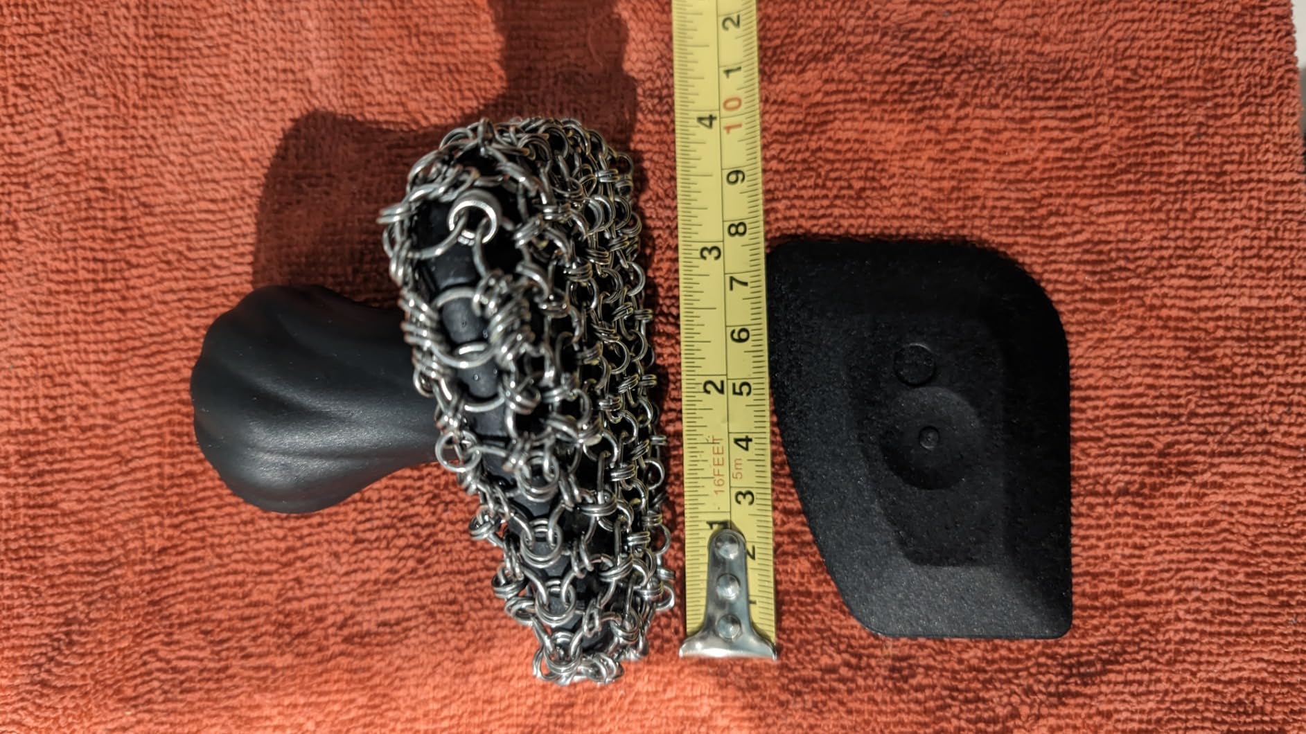 Cast Iron Scrubber with Pan Scraper, 316 Chainmail Scrubber for Cast Iron customer photo 2
