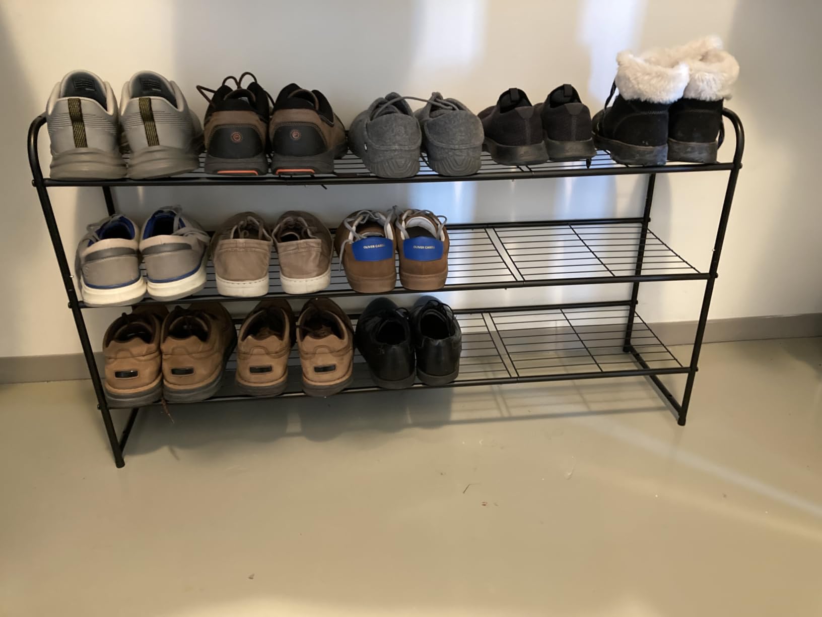 KEETDY Large Shoe Rack 6 Tier Organizer Tall Metal Shoe Organizer for Entryway Bedroom Floor Garage, Wide Shoe Shelf Storage Fits 42 Pairs Men Sneakers, Black customer photo 1