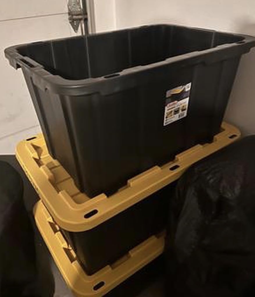 CX Heavy Duty 15-Gallon Stackable Plastic Storage Bins with Lids, 5 Pack customer photo 2
