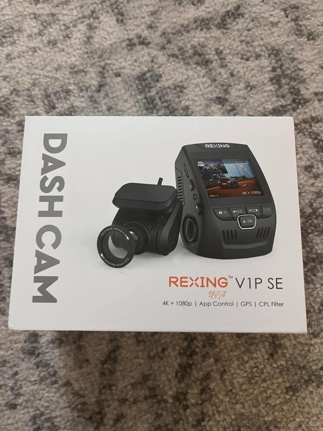 RexingUSA V1P SE 4K Dual Dash Cam w/GPS, Wi-Fi & 2pcs-CPL Filter | 512GB Support | Front 2160p, Rear 1080p | 170° Angle | G-Sensor | WDR | Loop Record | Parking Monitor customer photo 1
