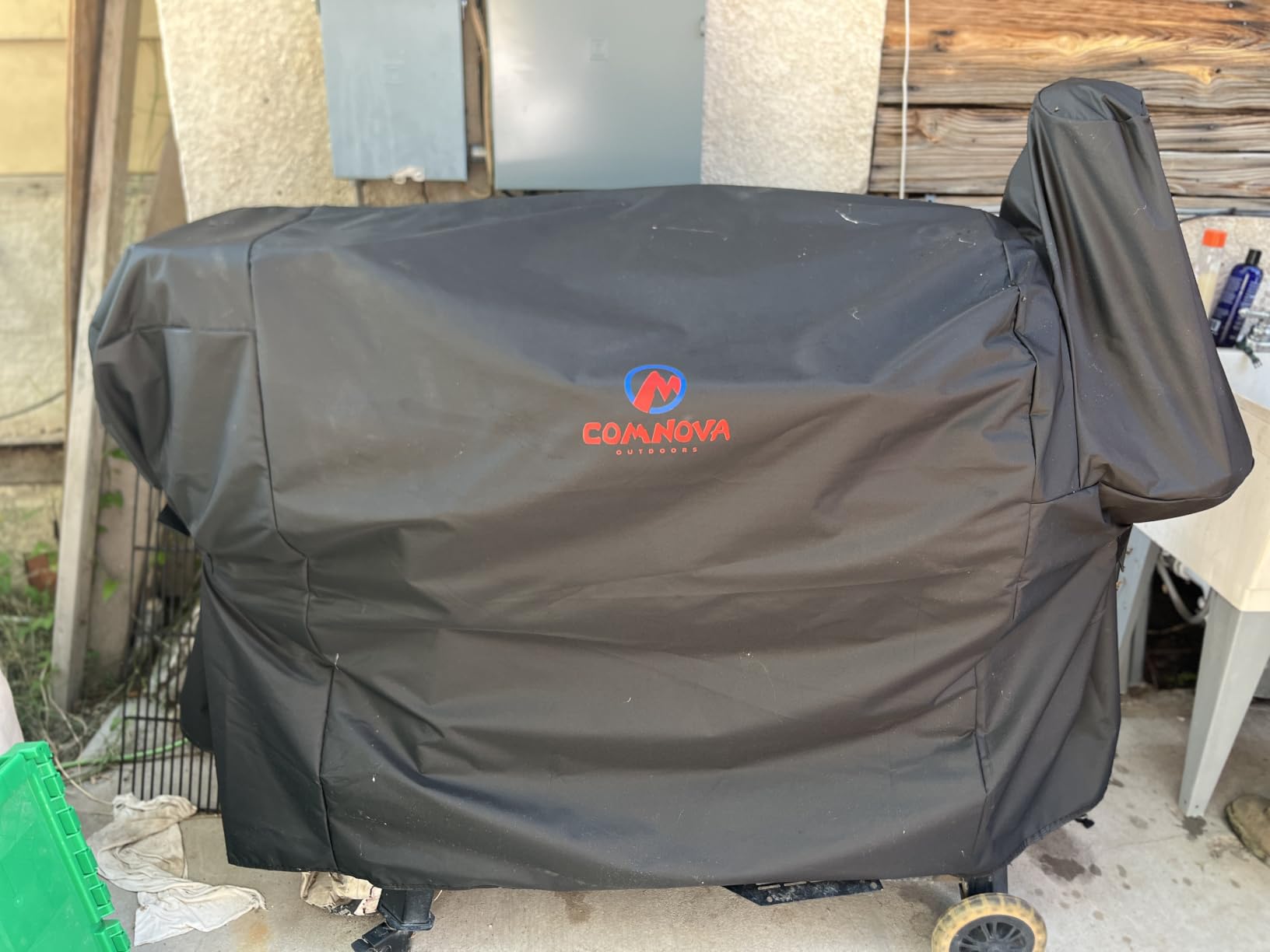 Comnova Grill Cover for Pit Boss 820-850 - Z Grill 700 - Premium Wood Pellet Smoker Cover for Pitboss Waterproof & Heavy Duty, 600D Pellet BBQ Cover for Pit Boss 820 Deluxe, Pro 850 and Z Grill 700 customer photo 2