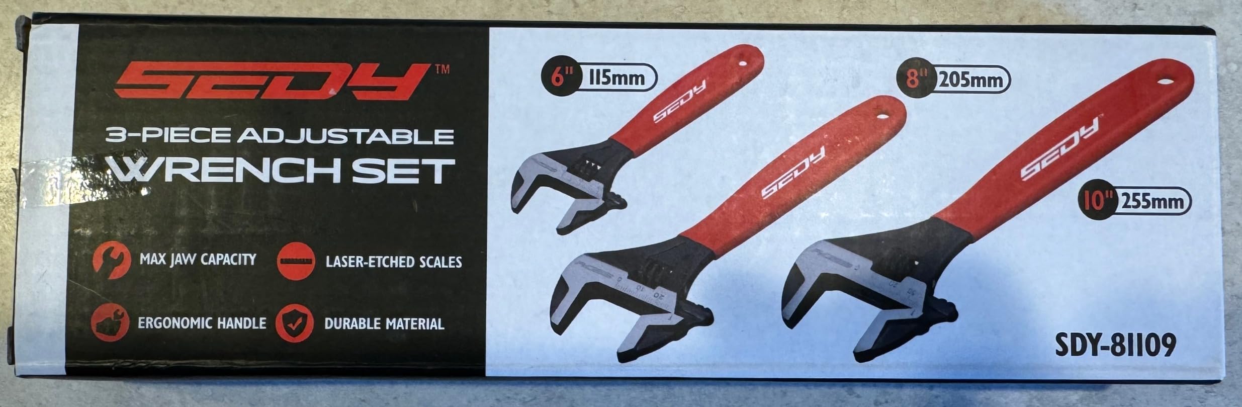 SEDY Adjustable Wrench Set Pipe Spanner: 6