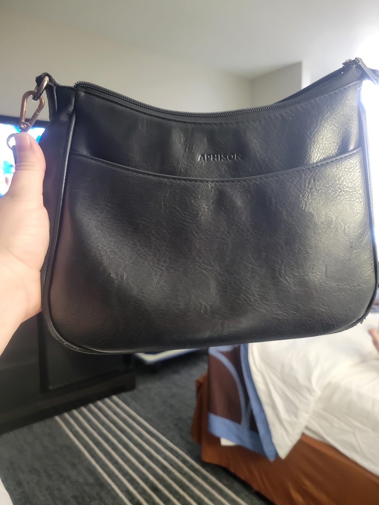 APHISON Trendy Leather Crossbody Purse, Women's Shoulder Handbag customer photo 1