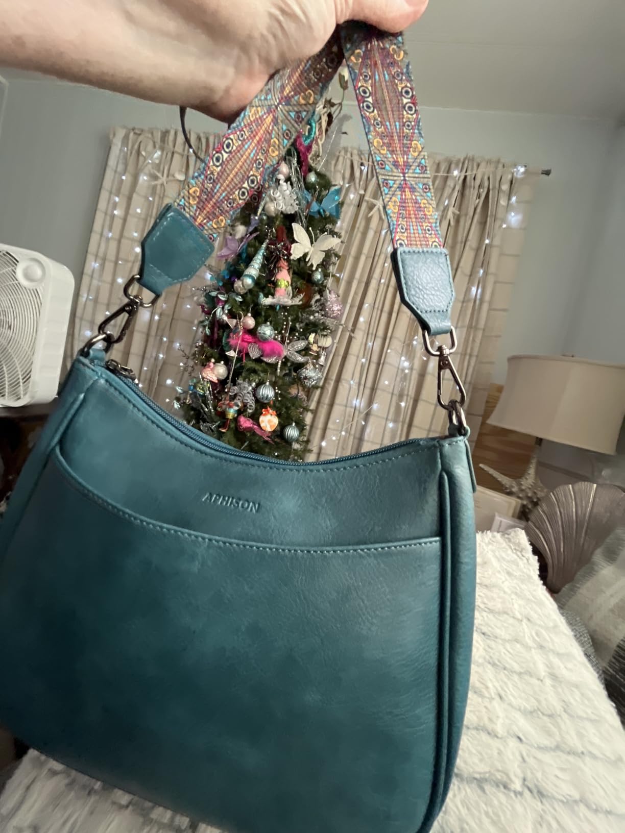 APHISON Trendy Leather Crossbody Purse, Women's Shoulder Handbag customer photo 2