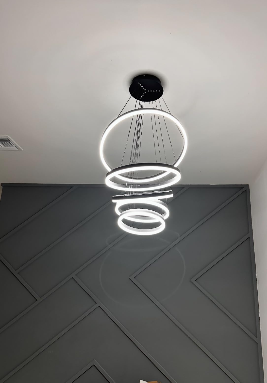 LED Modern Chandeliers 5 Rings for Dining Room Entryway customer photo 1