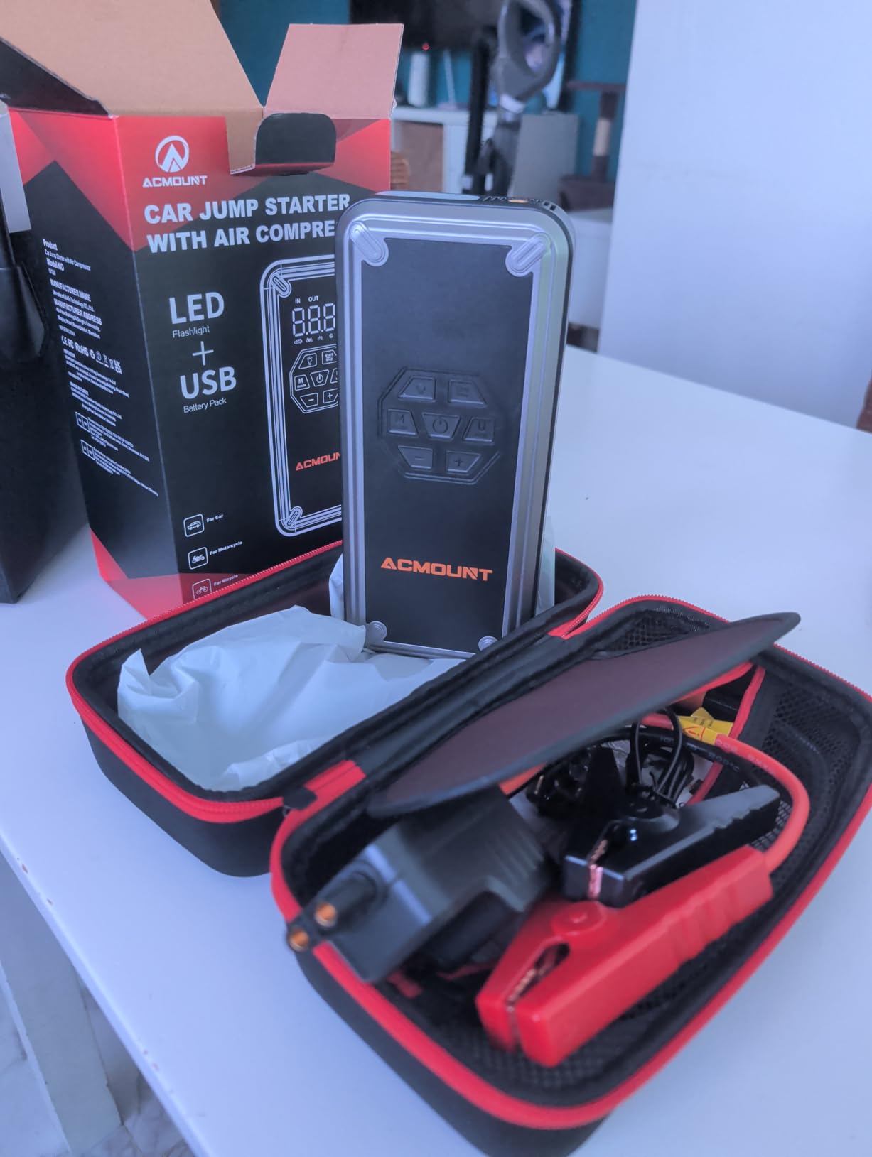 ACMOUNT W160 5000A Jump Starter with Air Compressor 150PSI, 12V Jump Box customer photo 2