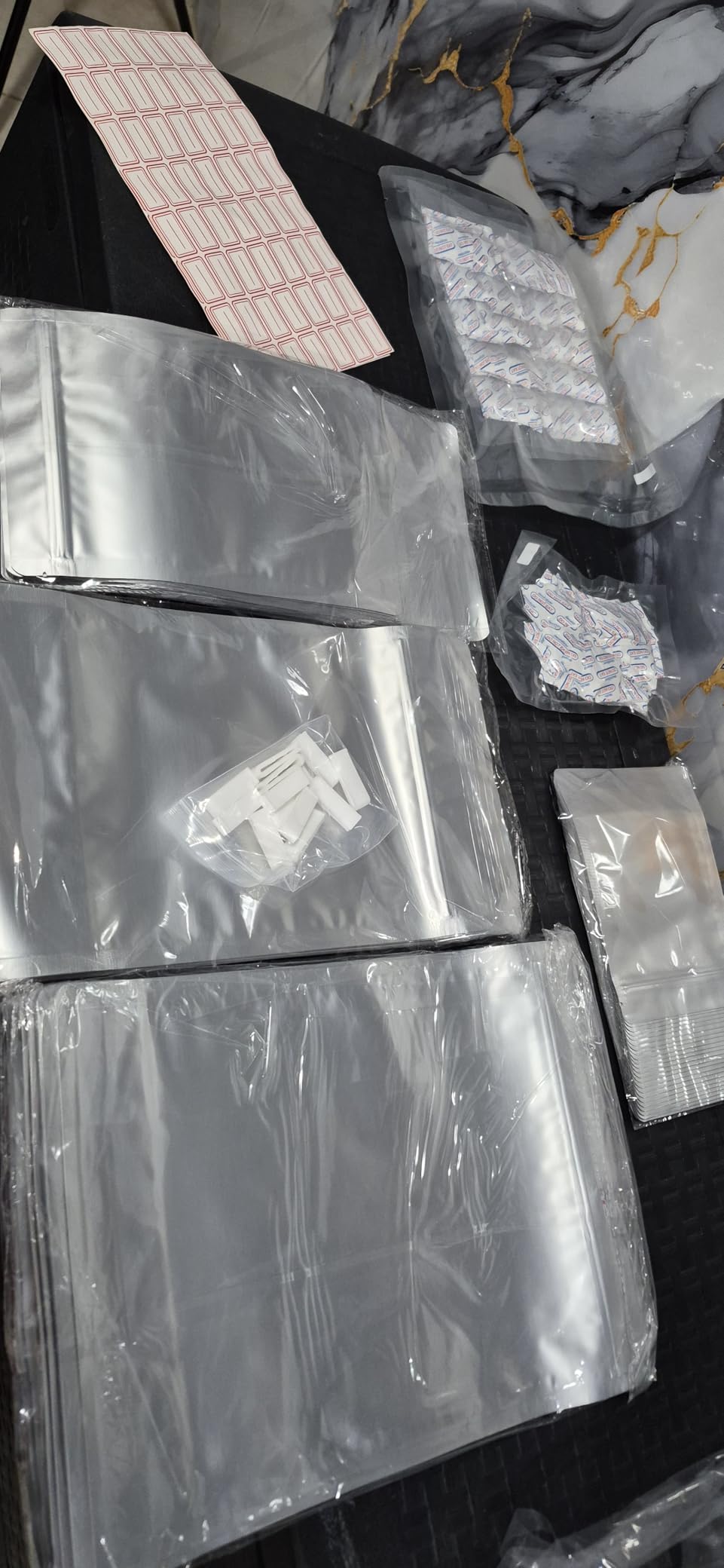 120 Mylar Bags with 150 Oxygen Absorbers-168 Labels & Stand-Up Reusable customer photo 1