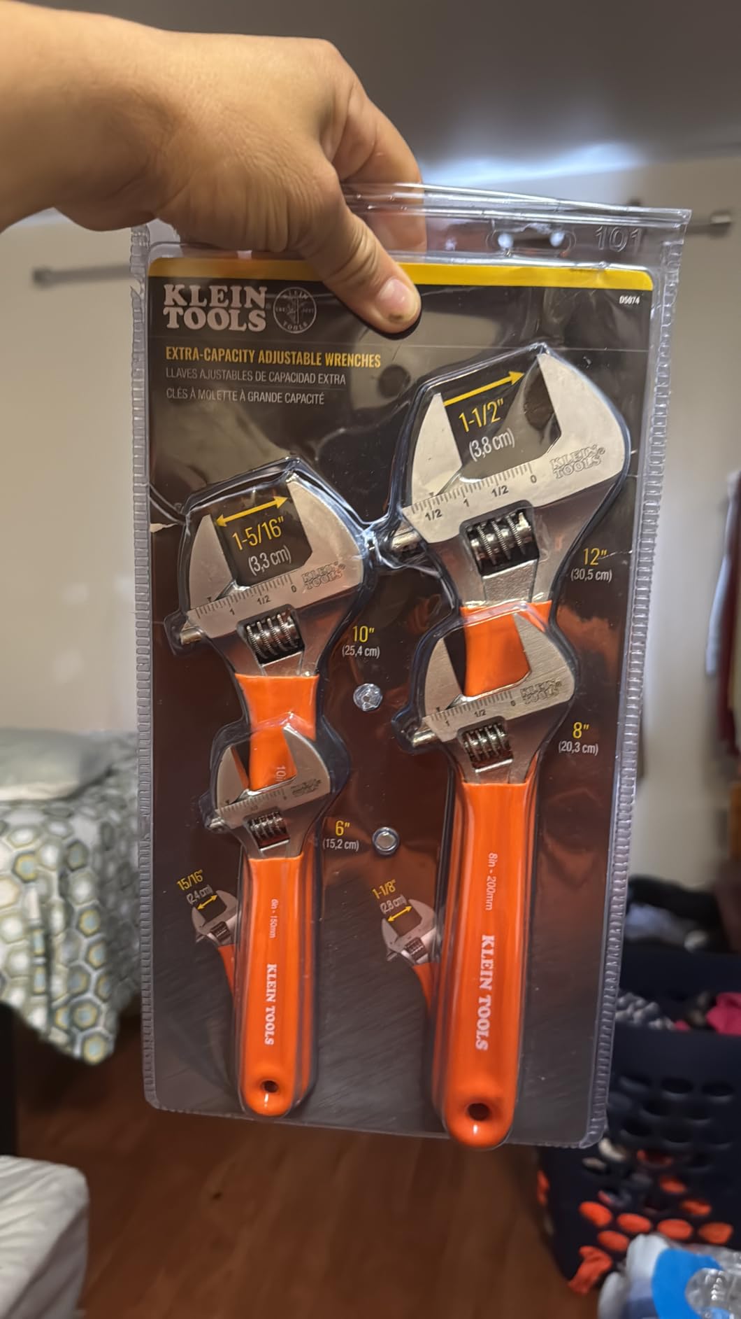 Klein Tools D5073 Adjustable Wrench Set, Extra Capacity, 6-Inch, 8-Inch, 10-Inch, Forged Alloy Steel, Metric and SAE, 3-Piece customer photo 1
