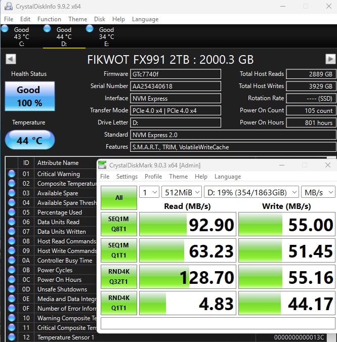 Fikwot FX991 M.2 SSD 2TB NVMe SSD M2 2280 PCIe Gen 4x4, Read Up to 7100MB/s, Internal Solid State Drive for PS5 Laptop Desktop 3D QLC NAND customer photo 2