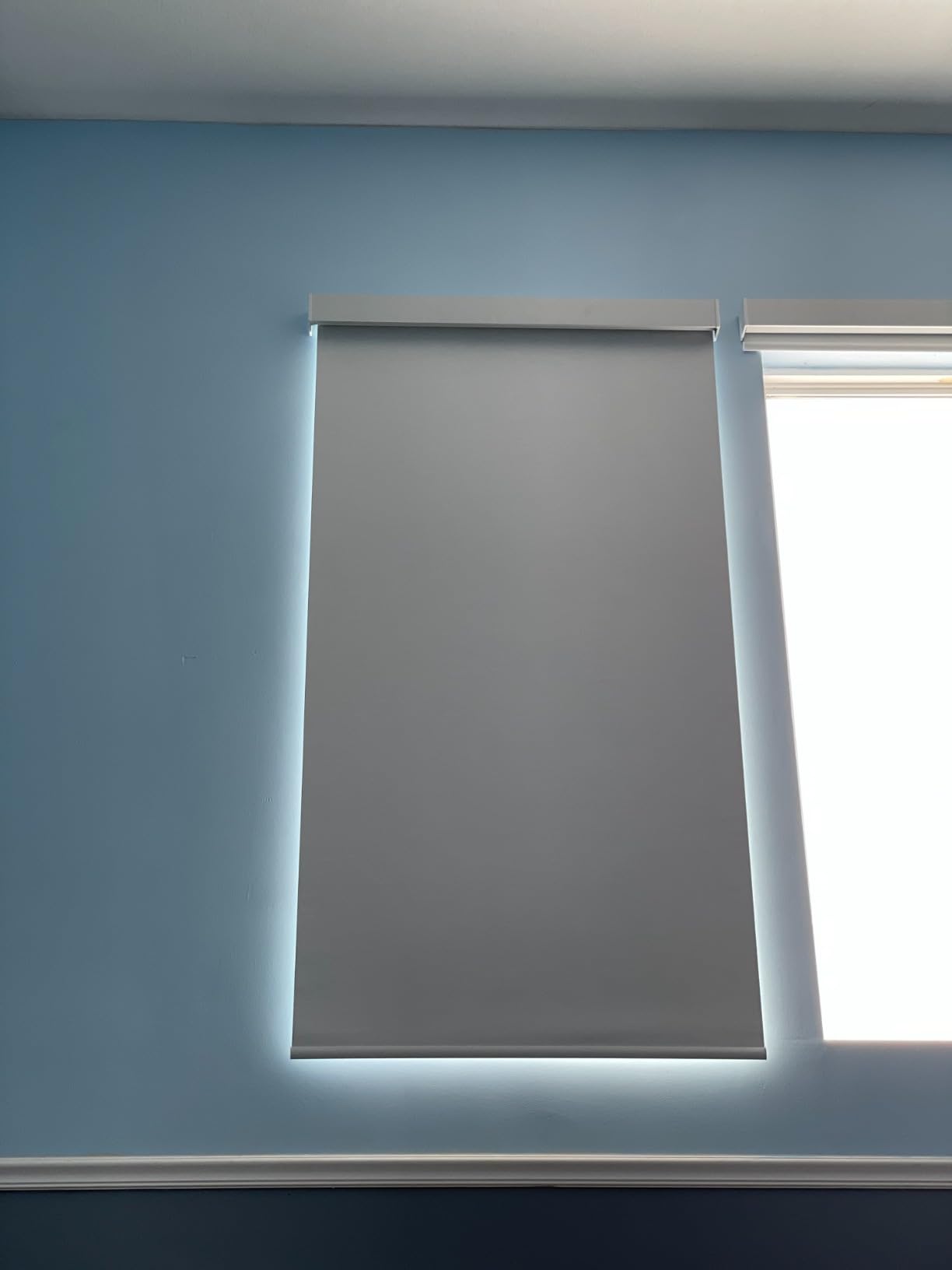 Motorized Roller Shades, 100% Blackout, Dark Eclipse Black customer photo 2