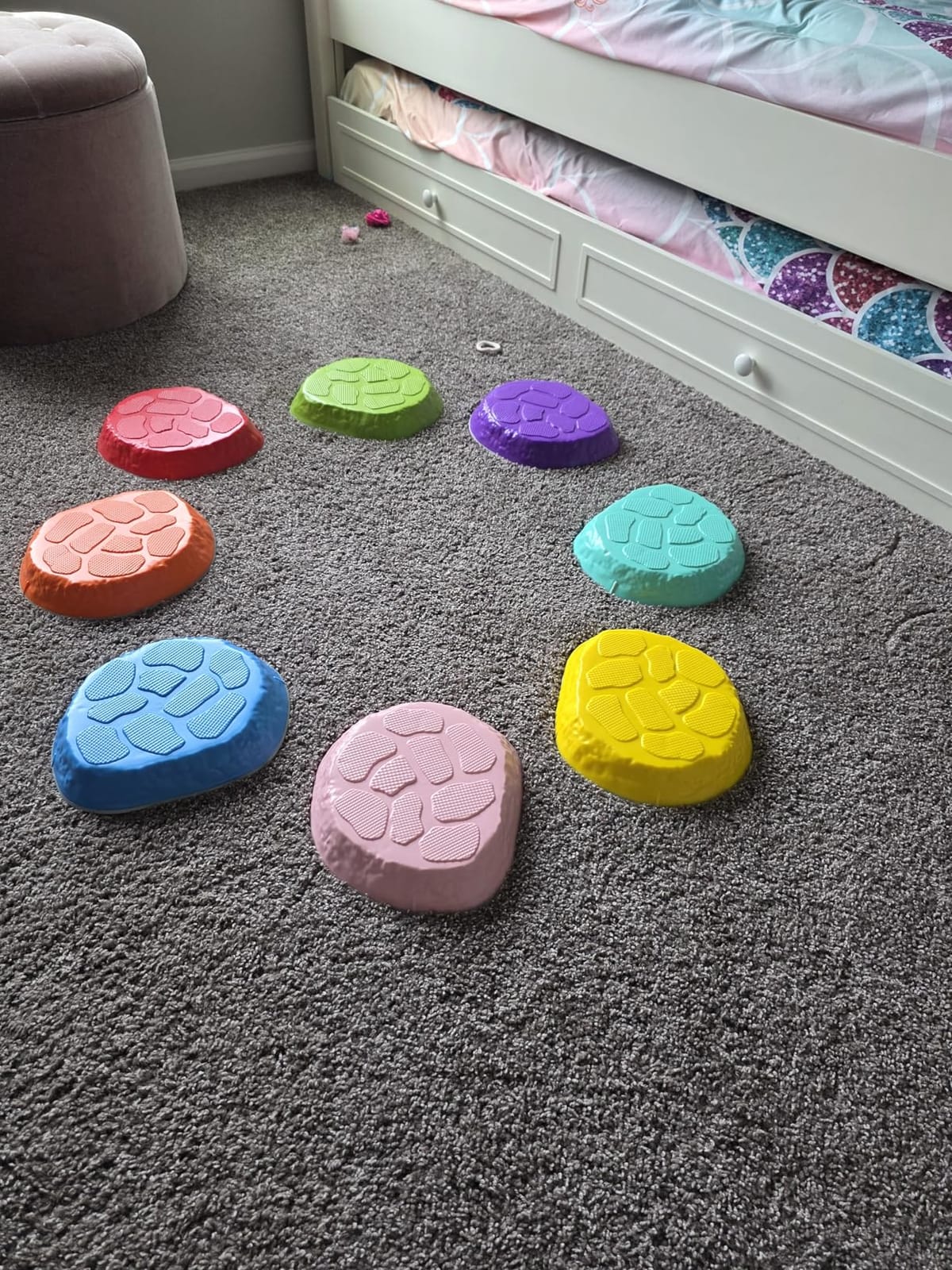 Stepping Stones for kids,8/12 PCS Durable Non-Slip Balance Stones Indoor Outdoor toys for toddlers develope Kids Balance and Coordination Skills customer photo 1