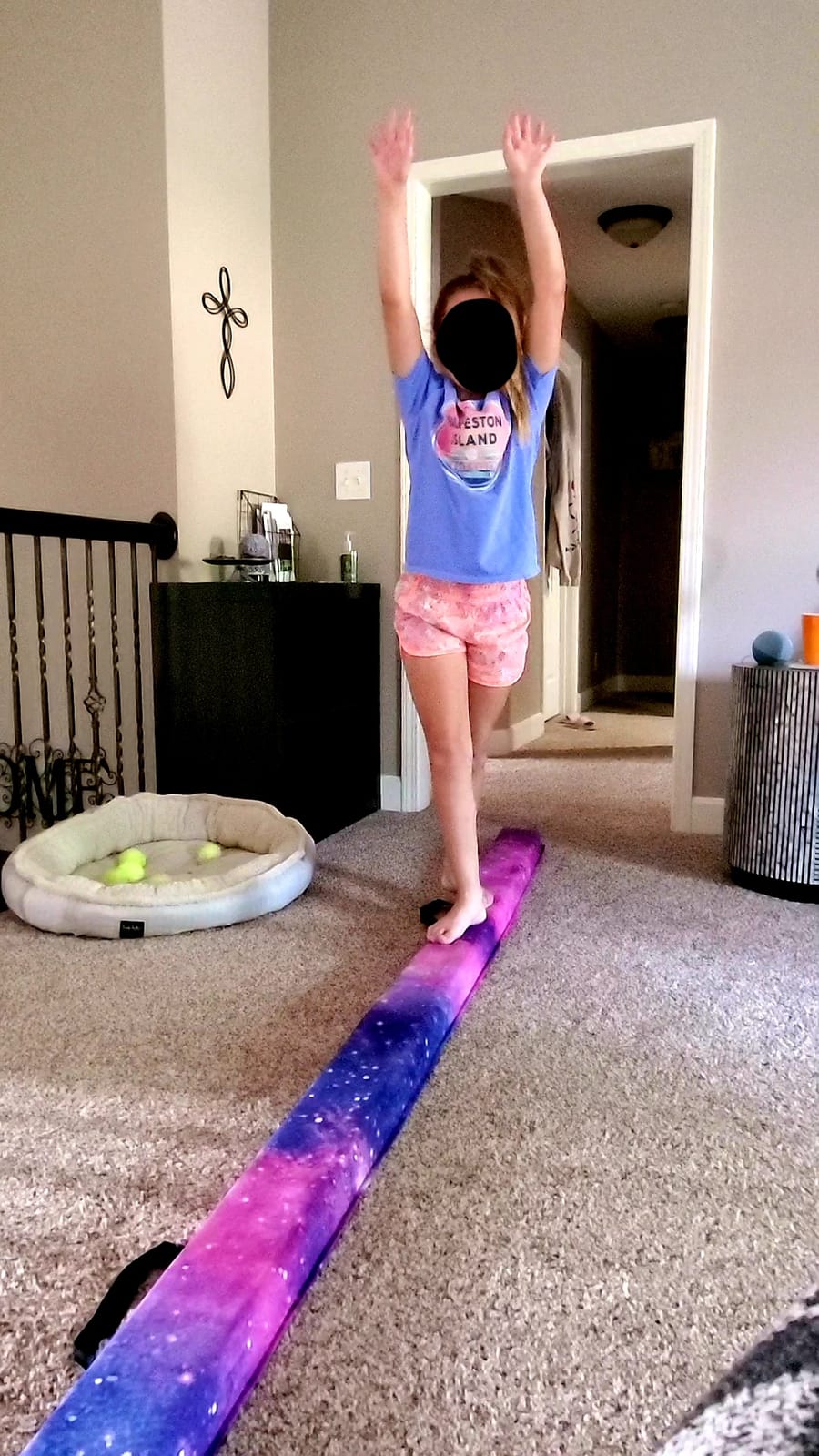 6FT/9FT Folding Balance Beam for Kids ages 3-15- Foldable Gymnastics Floor Beam,Anti-Slip ,Carrying Bag, Faux Suede Covered,EVA foam,Gymnastics Equipment for Kids Training At Home,School,Gym Center customer photo 2