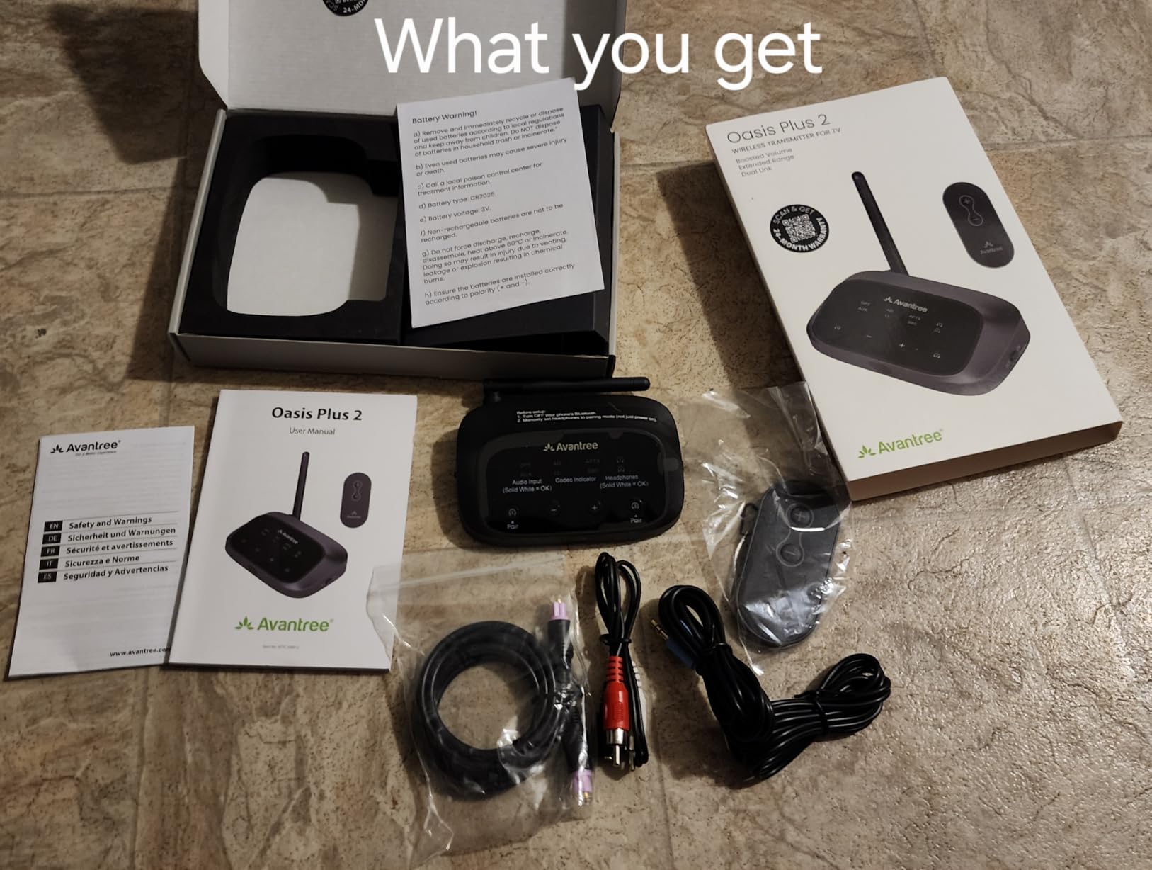 Avantree Oasis Plus 2 – Bluetooth TV Transmitter with Remote Volume Control customer photo 1