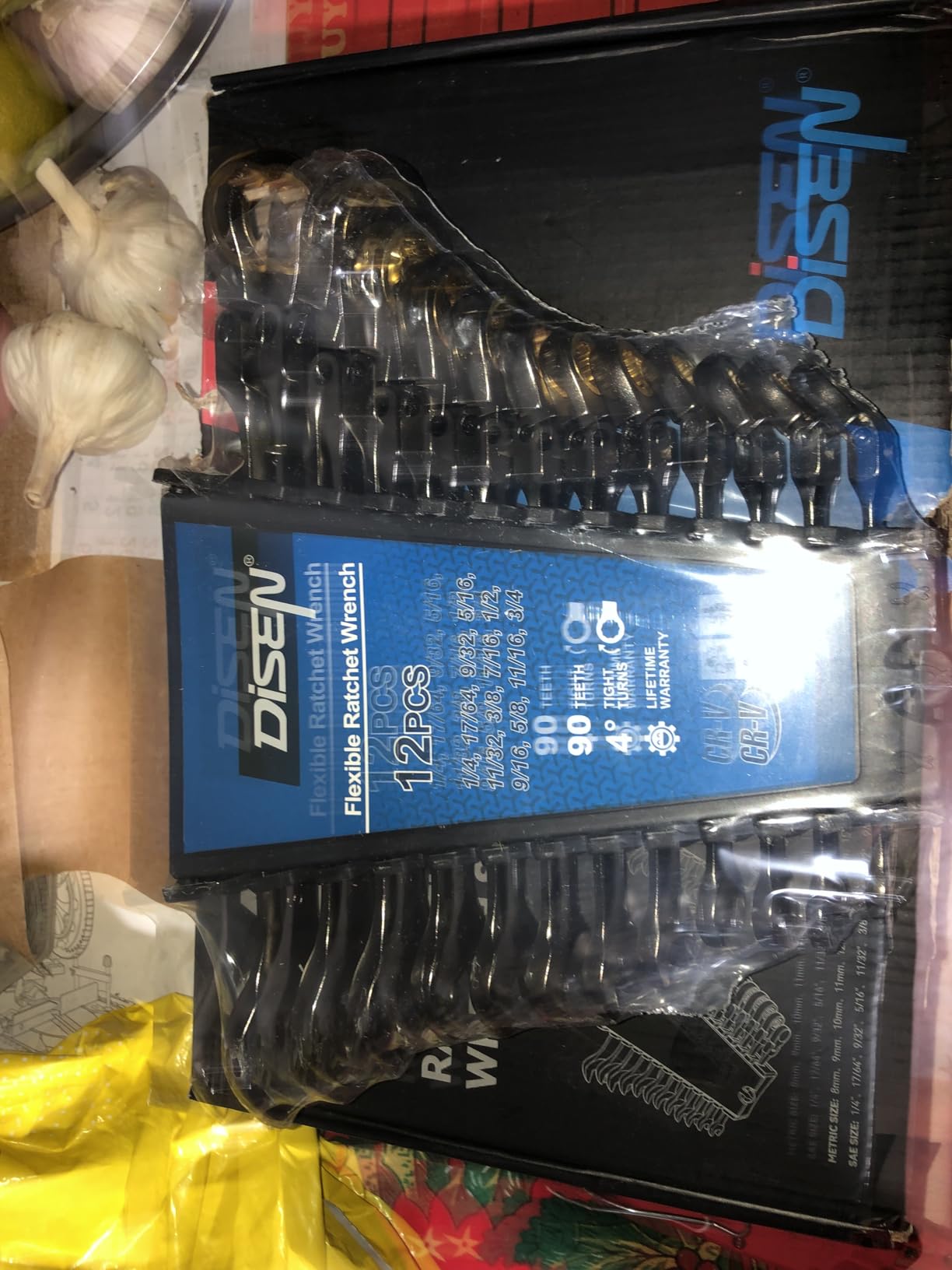 DISEN Ratcheting Wrenches Set 90 Tooth Flex-Head with Nickel Plating 24 Pcs customer photo 2