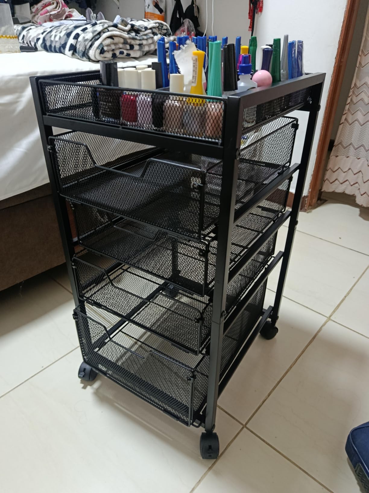 Rolling Utility Cart with 4 Drawers, Craft Organizer and Storage Carts with DIY Divider, Lockable Wheels Storage Organizer for Art Supplies, Store for Brushes & Paints & Small Parts(Patent Pending) customer photo 2