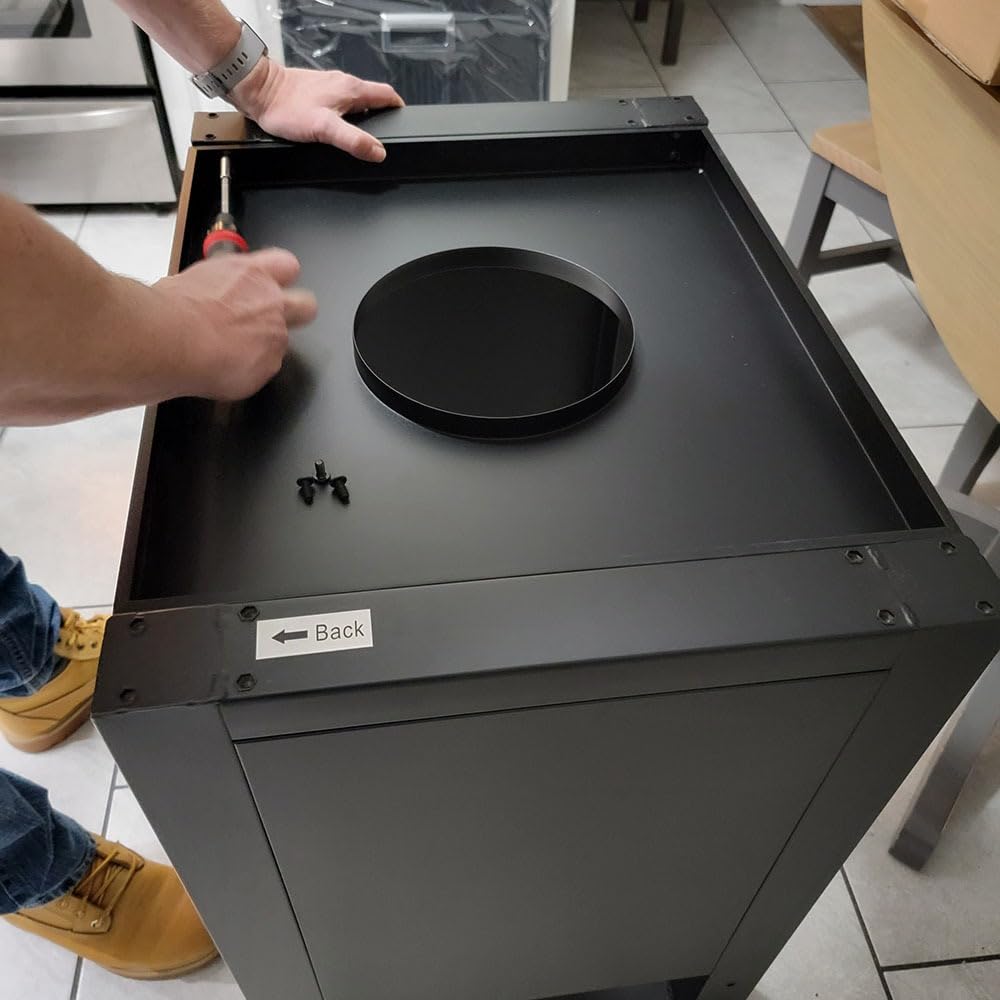 NUUK Grill Table with Storage Cabinet, Outdoor Grill Cart Pizza Oven Table with Wheels, Stainless Steel Top Kitchen Island 20