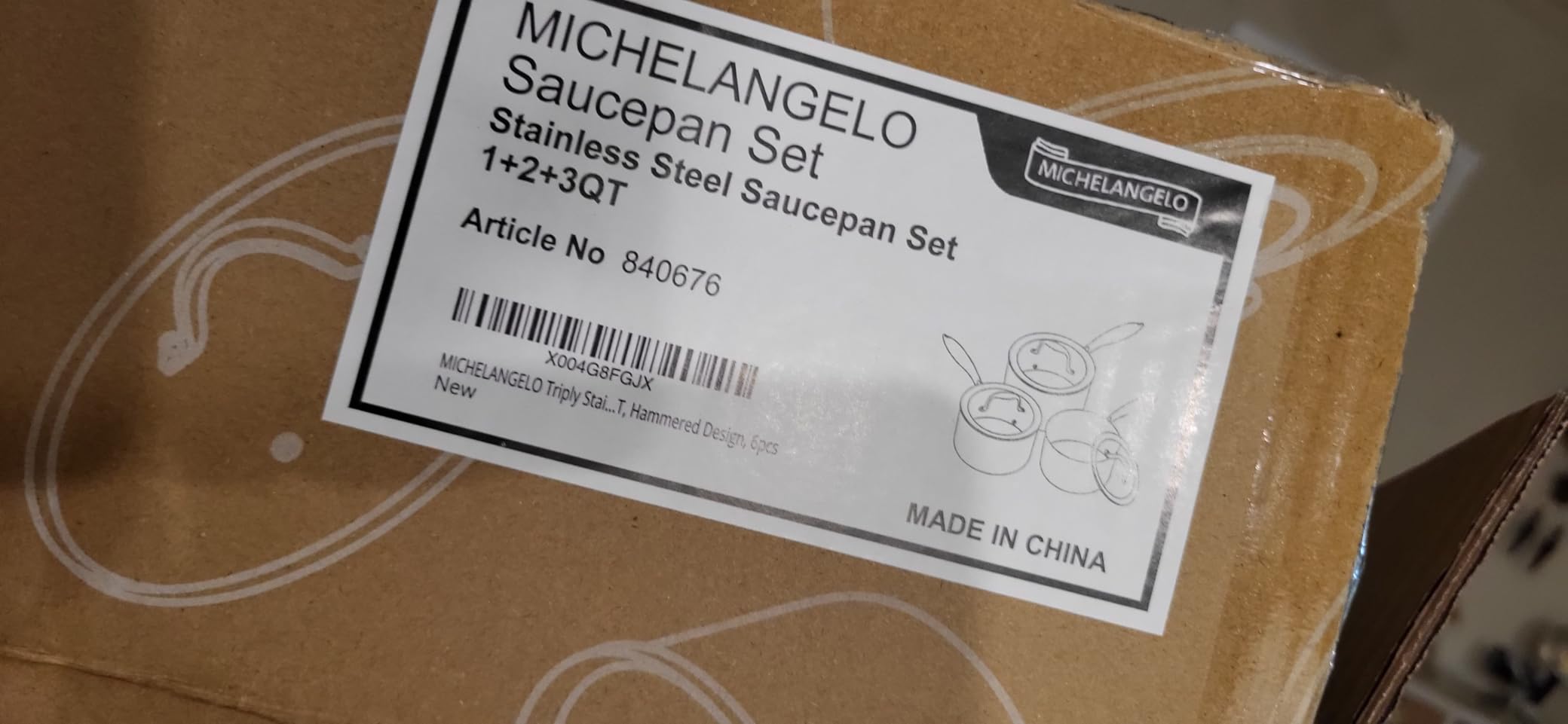 Michelangelo Triply Stainless Steel Saucepan Set, Luxury Hammered Stainless Steel Sauce Pans with Golden Handle, Premium Sauce Pot Set, Induction Compatible customer photo 2