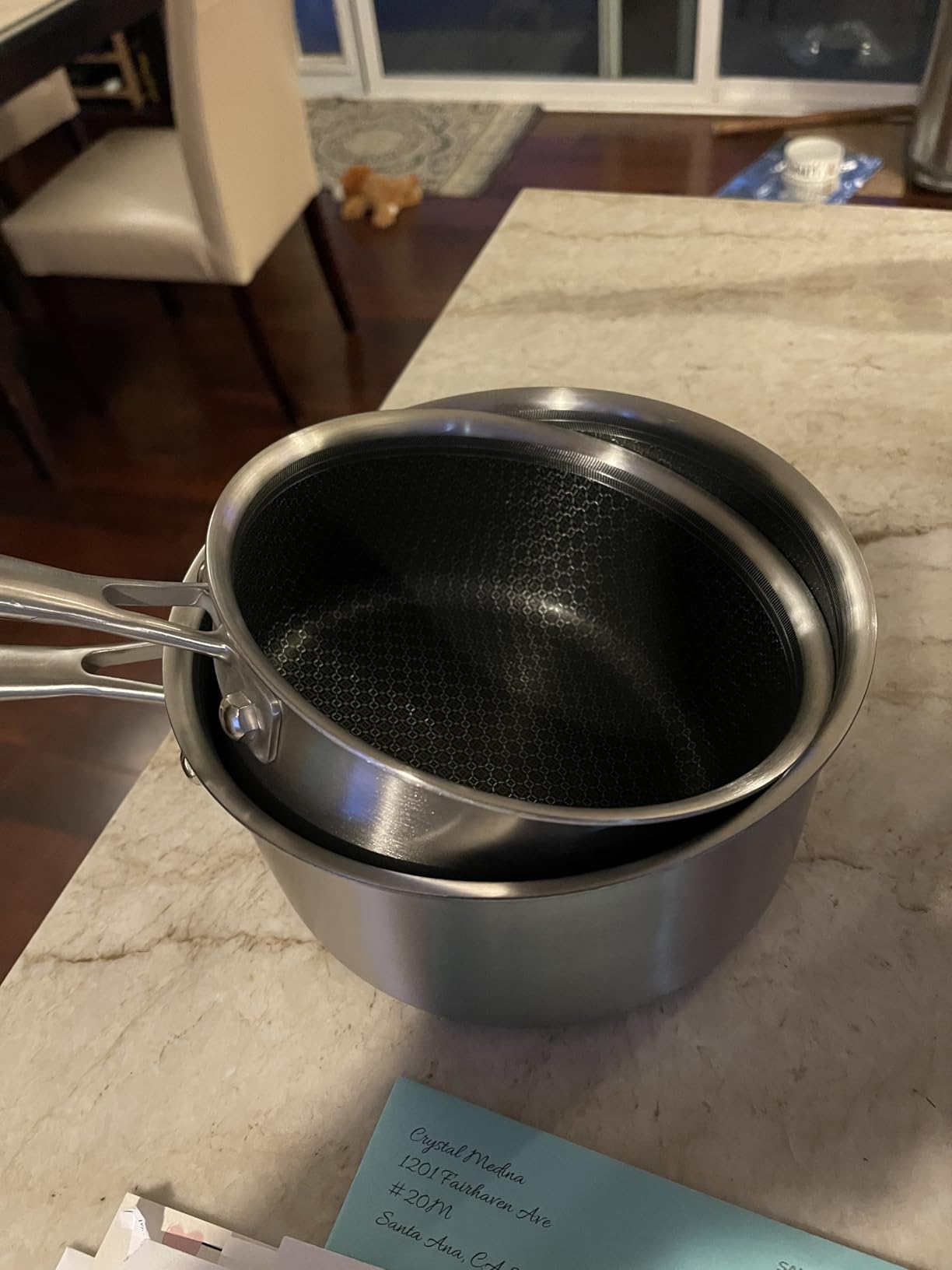 KOCH SYSTEME CS Hybrid Nonstick Stainless Steel Saucepan Set, 6-Piece Triply Stainless Steel Saucepan Set with Hybrid Honeycomb Interior, 1QT & 2QT & 3QT Sauce Pans, Induction Ready, Steel Pot Set customer photo 1