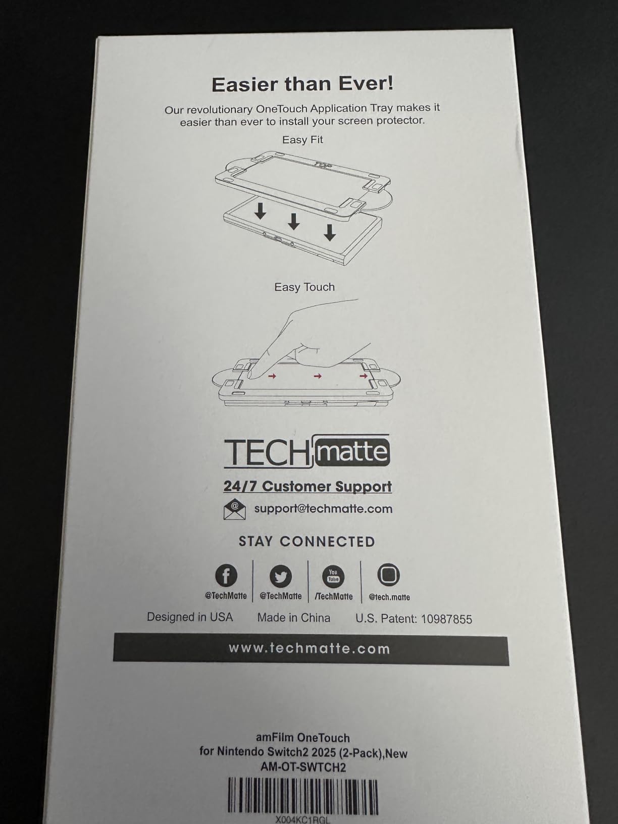 amFilm Auto-Alignment OneTouch for Nintendo Switch 2 Screen Protector 2025 customer photo 1