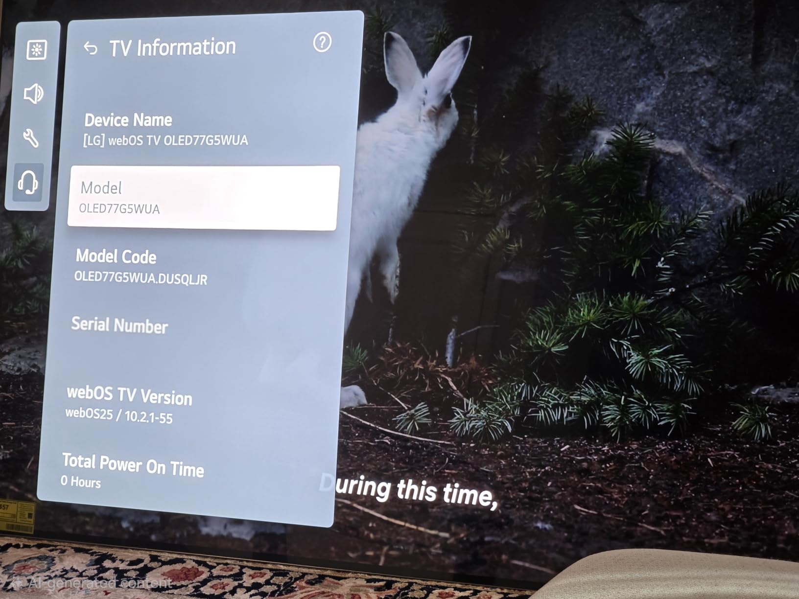 LG 77-Inch OLED evo AI 4K G5 Series Smart TV (OLED77G5WUA, 2025) customer photo 1