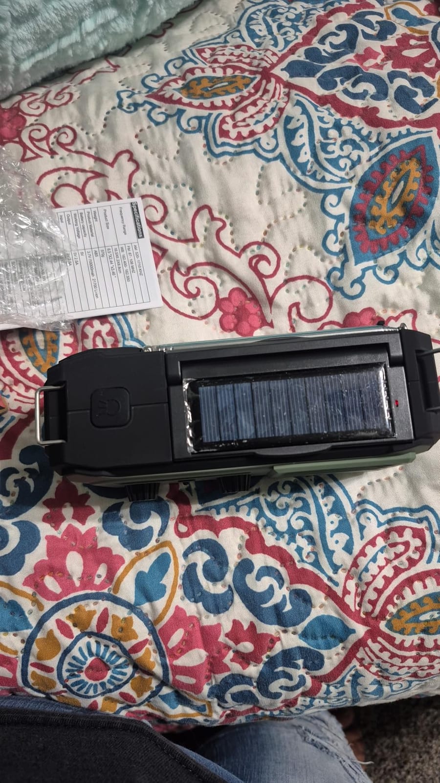 Emergency Radio Hand Crank Solar, 10000mAh/37000mWh Emergency Weather Radio customer photo 2