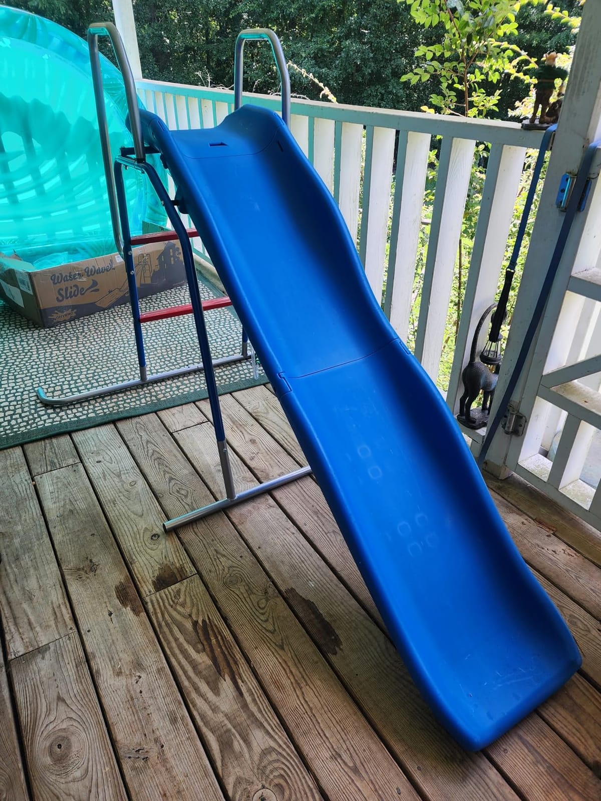 OHYEMO Water Slide for Kids Backyard, Outdoor Waterslide with 3-Zone Spray Sprinkler and Ground Tarp, Summer Water Game Toy for Backyard Water Fun Activities Play customer photo 2