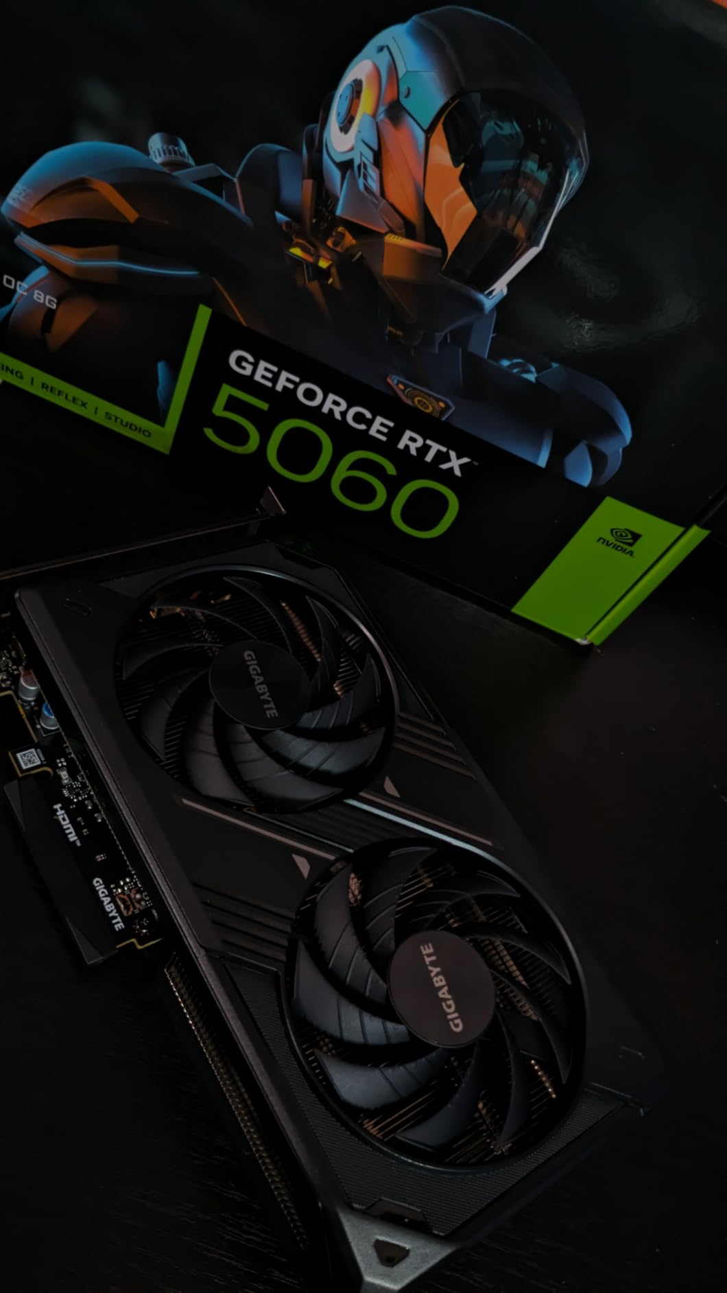 GIGABYTE GeForce RTX 5060 WINDFORCE OC 8G Graphics Card, Cooling System, 8GB 128-bit GDDR7, PCIe 5.0, Manufactured by NVIDIA, DisplayPort & HDMI - Video Output Interface, GV-N5060WF2OC-8GD Video Card customer photo 1