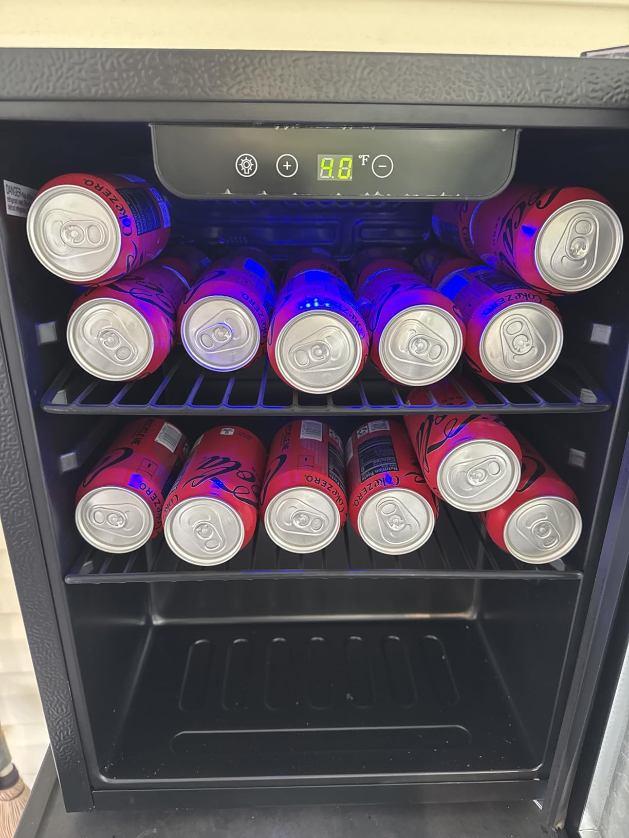 Antarctic Star 48 Can Beverage Refrigerator,12 Bottle Wine Cooler with Stainless Steel Glass Door, Digital Temperature Display,Electronic Temperature Control, Silver customer photo 1
