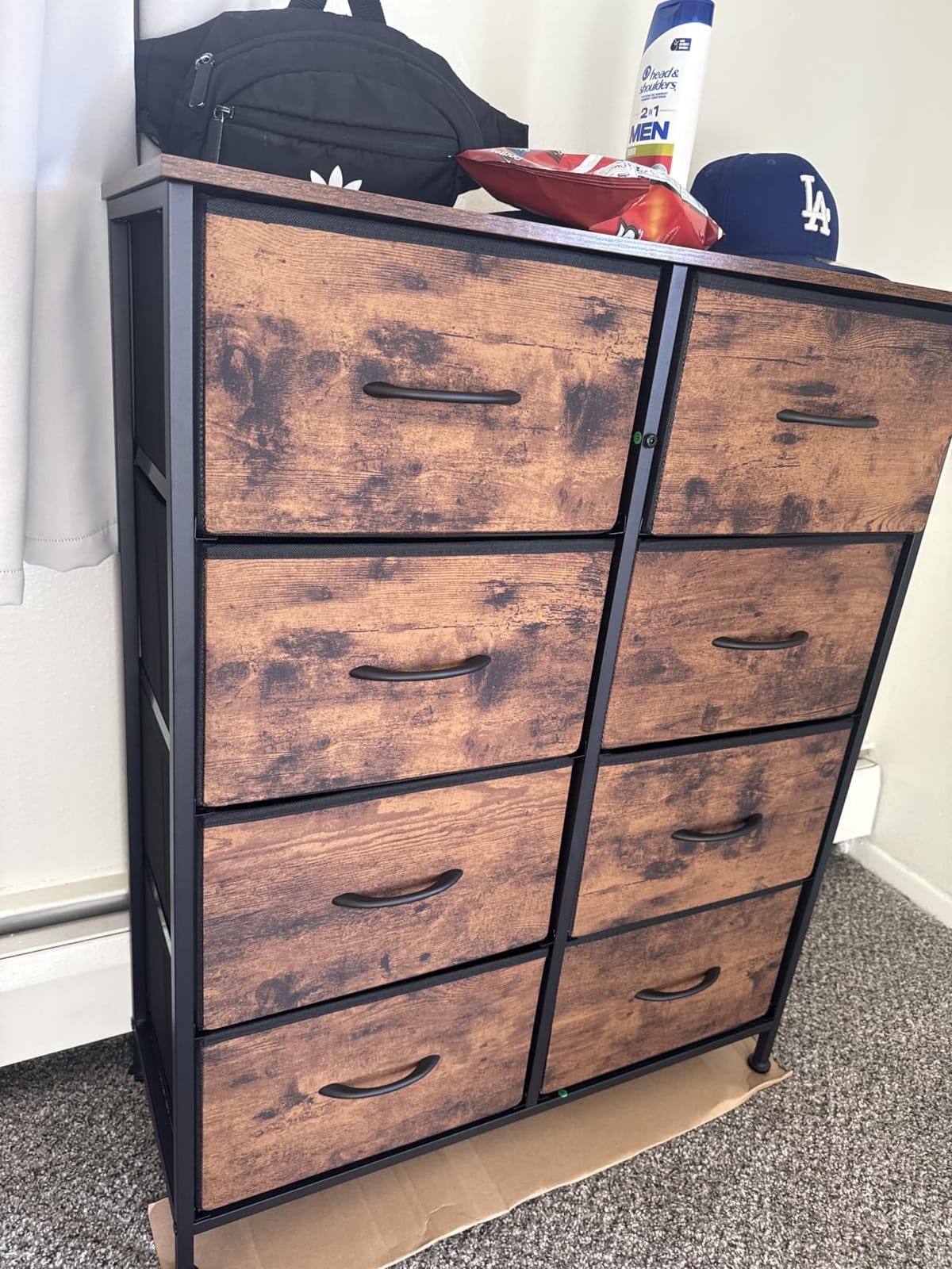 SONGMICS Dresser for Bedroom, Small Dresser with 3 Fabric Drawers customer photo 2
