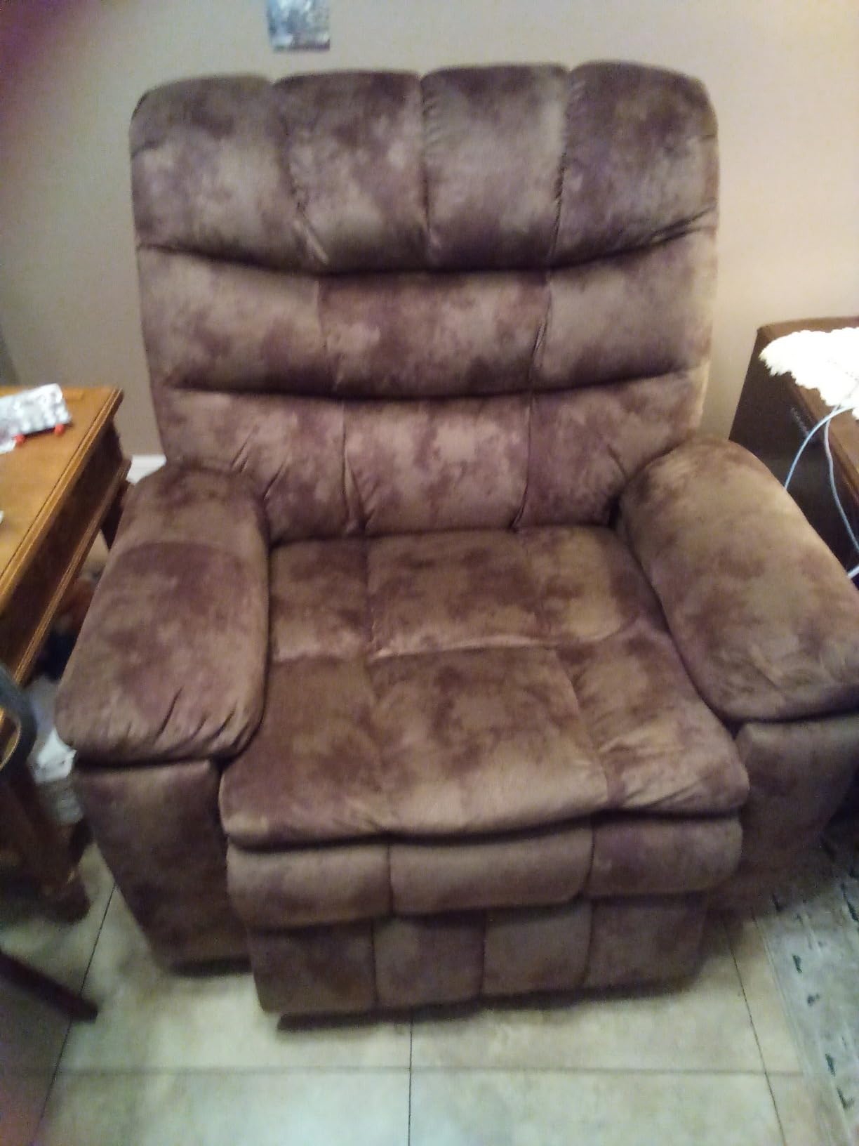 CANMOV Large Power Lift Recliner Chairs with Massage and Heat for Elderly, Heavy Duty and Safety Motion Reclining Mechanism Electric Wide Recliners with USB Ports, 2 Hidden Cup Holders,Brown customer photo 2