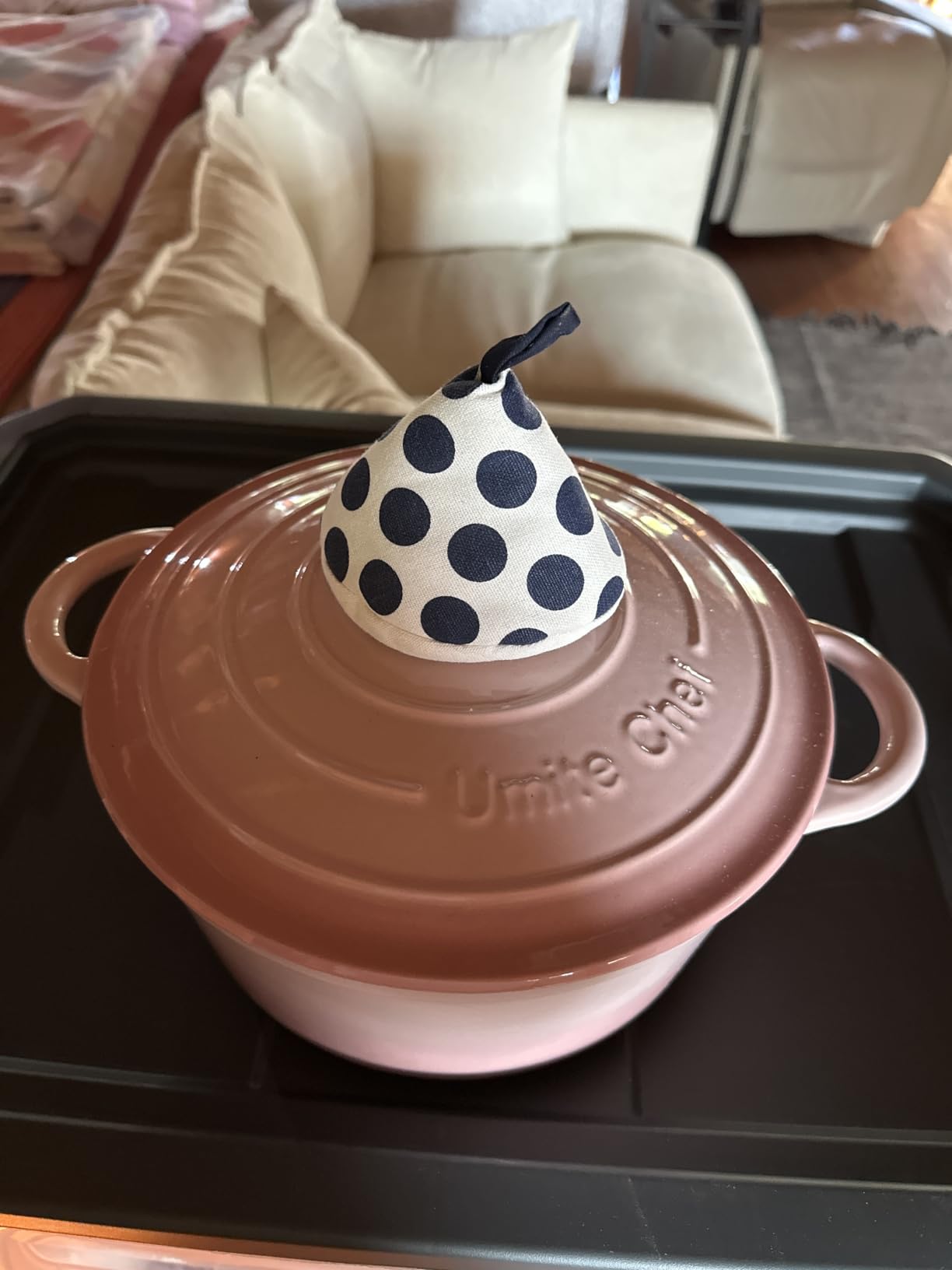 Umite Chef 7QT Enameled Cast Iron Dutch Oven with Lid & Cotton Potholders–Heavy-Duty Cookware for Bread Baking, Braising, Stews, Marinate, Cook(Emerald) customer photo 1
